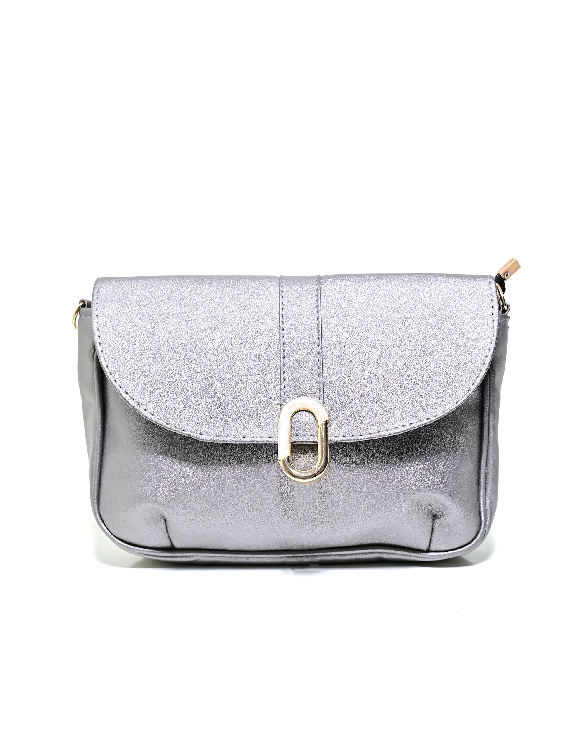 CRS009 - ELEGANT LEATHER CROSSBODY BAG WITH GOLD LOCK