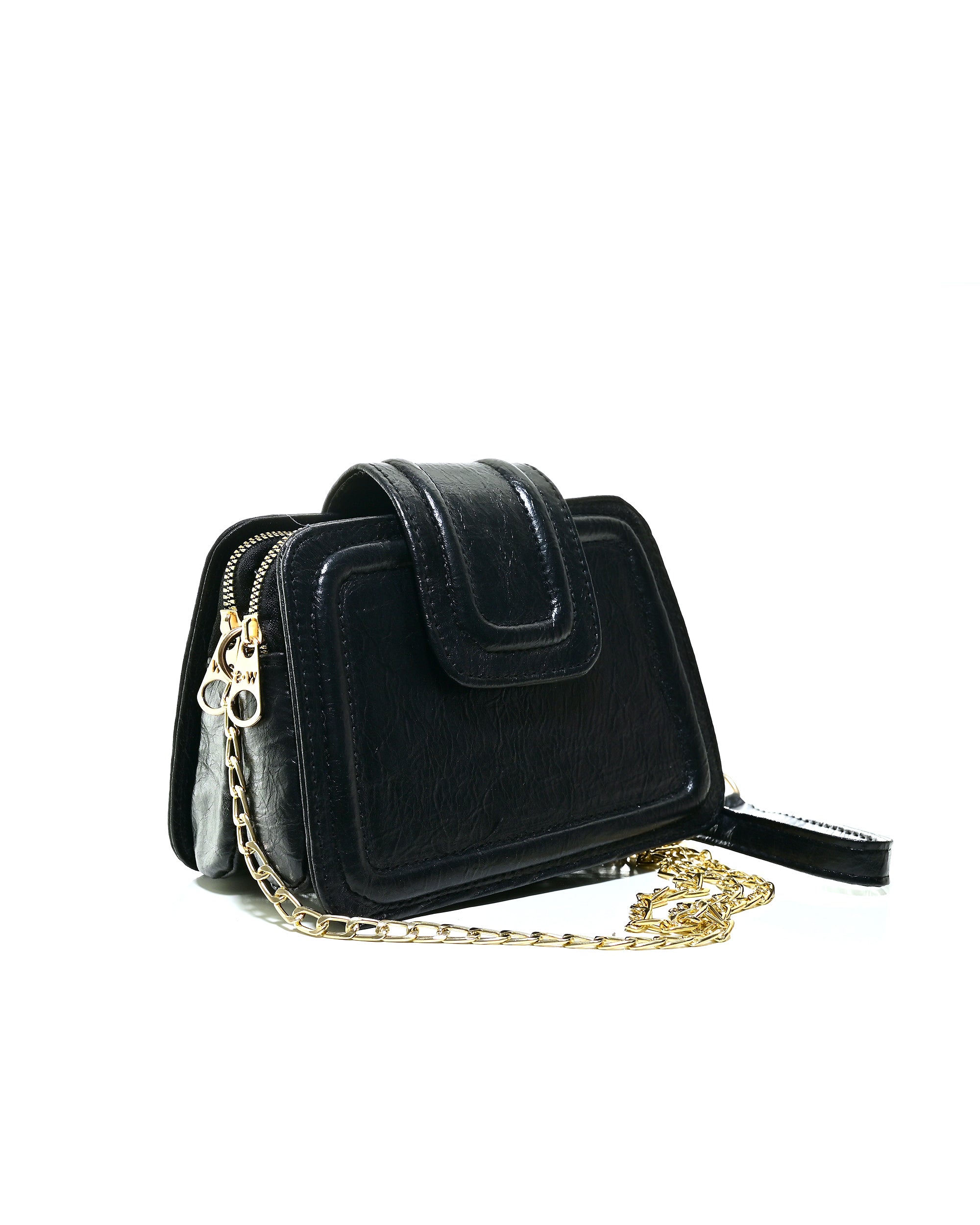 CRS019 - ELEGANT LEATHER HANDBAG & CROSSBODY BAG WITH 2 ZIP POCKETS