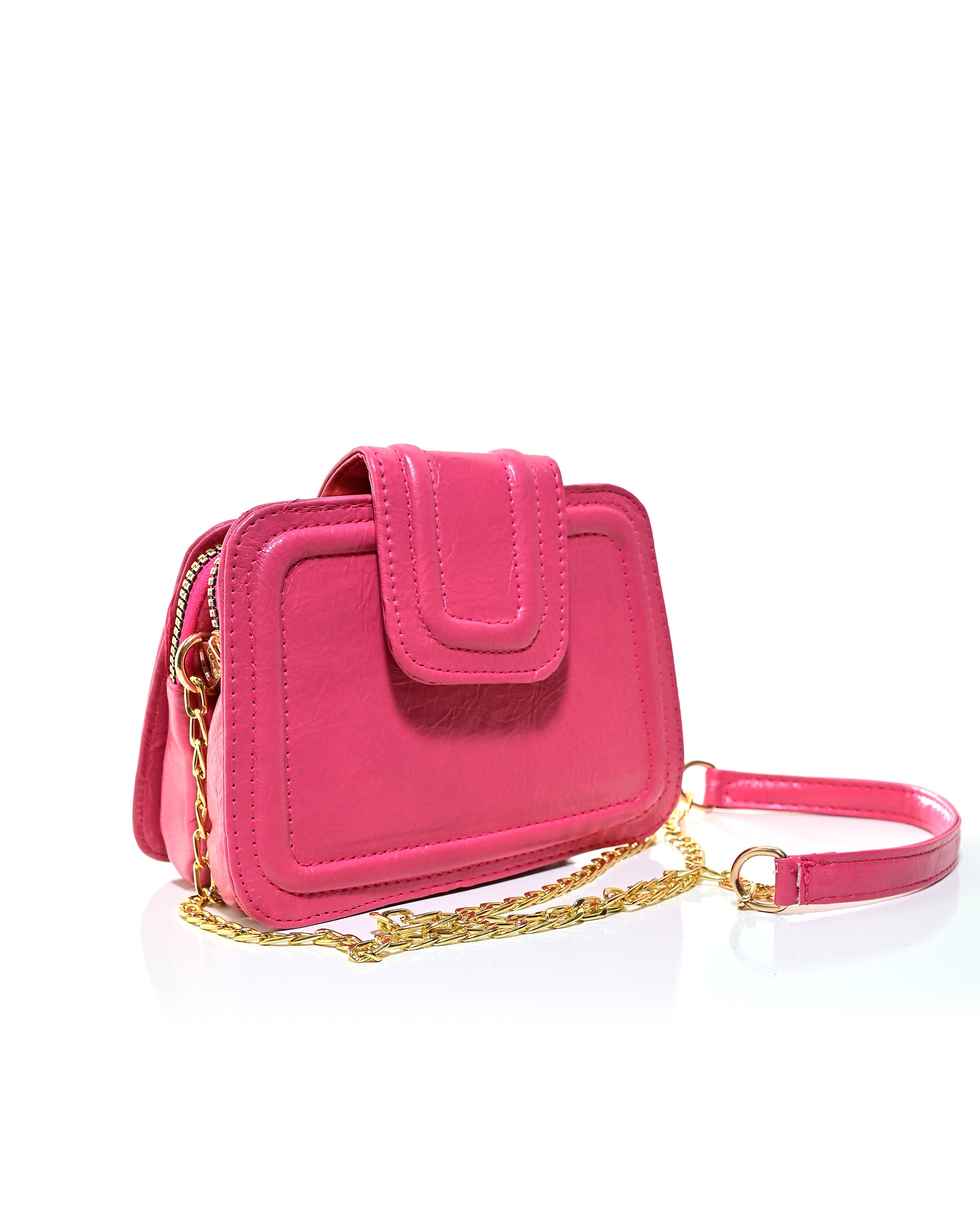 CRS019 - ELEGANT LEATHER HANDBAG & CROSSBODY BAG WITH 2 ZIP POCKETS