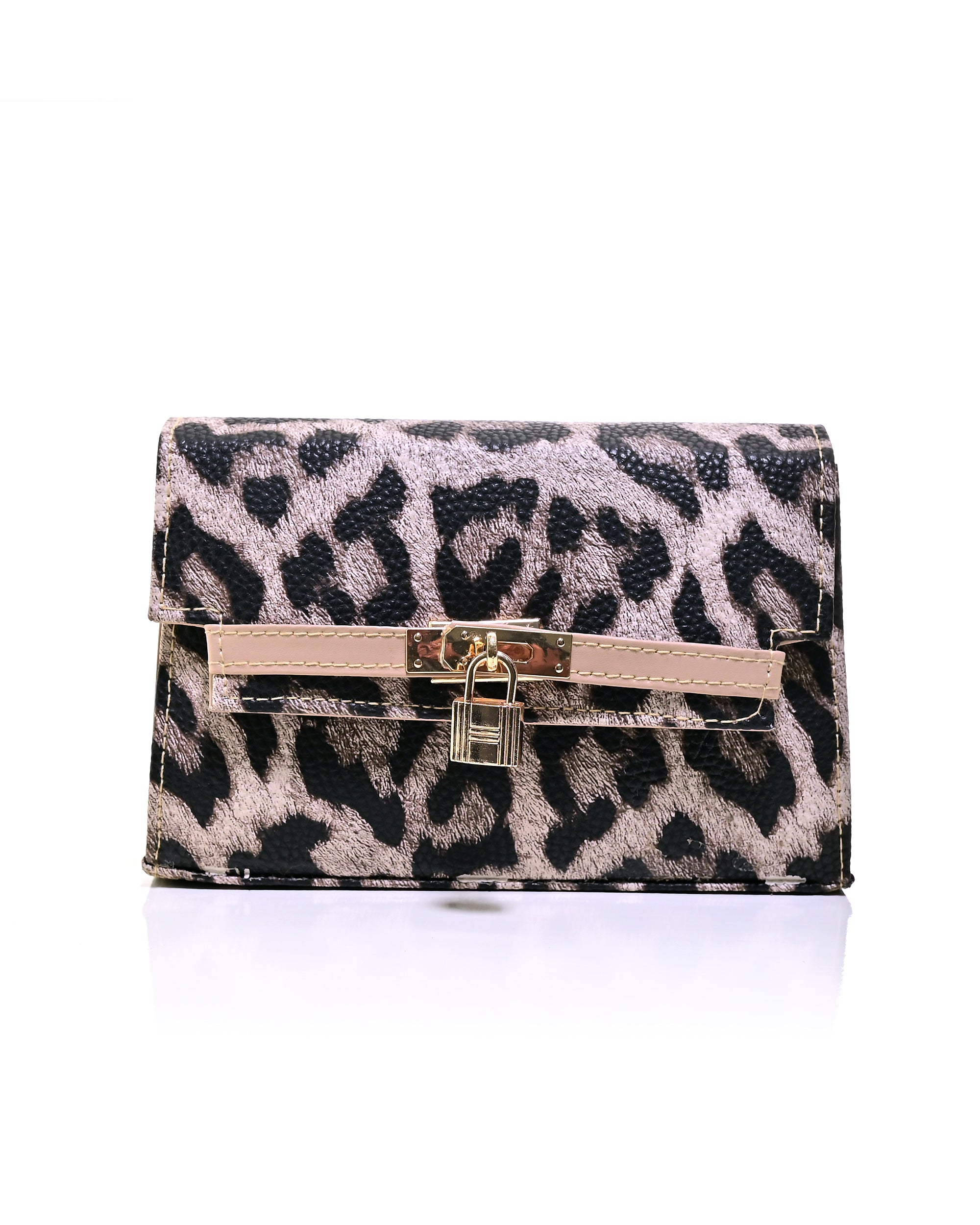CRS020 - ELEGANT LEATHER CROSSBODY BAG WITH GOLD LOCK