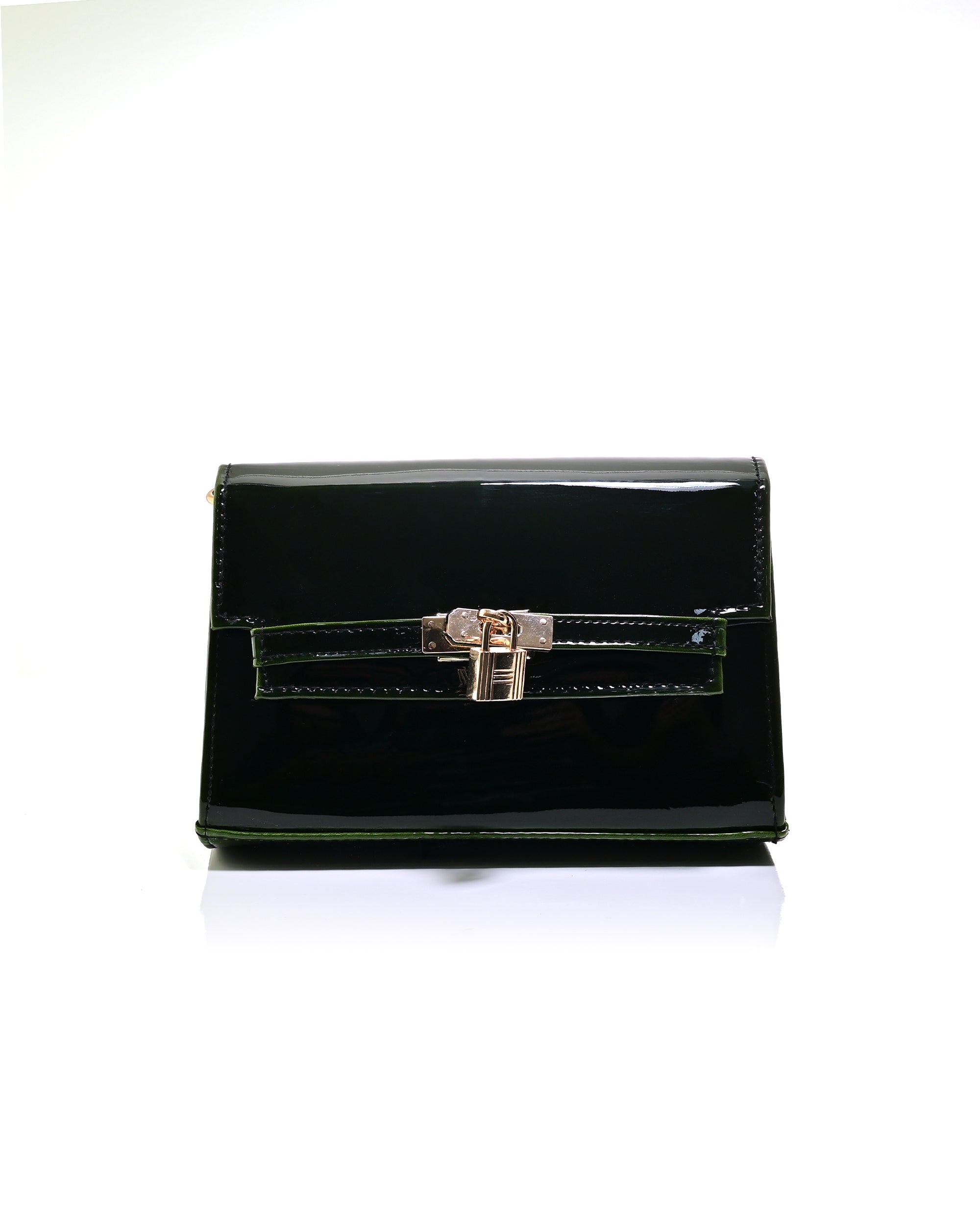 CRS020 - ELEGANT LEATHER CROSSBODY BAG WITH GOLD LOCK