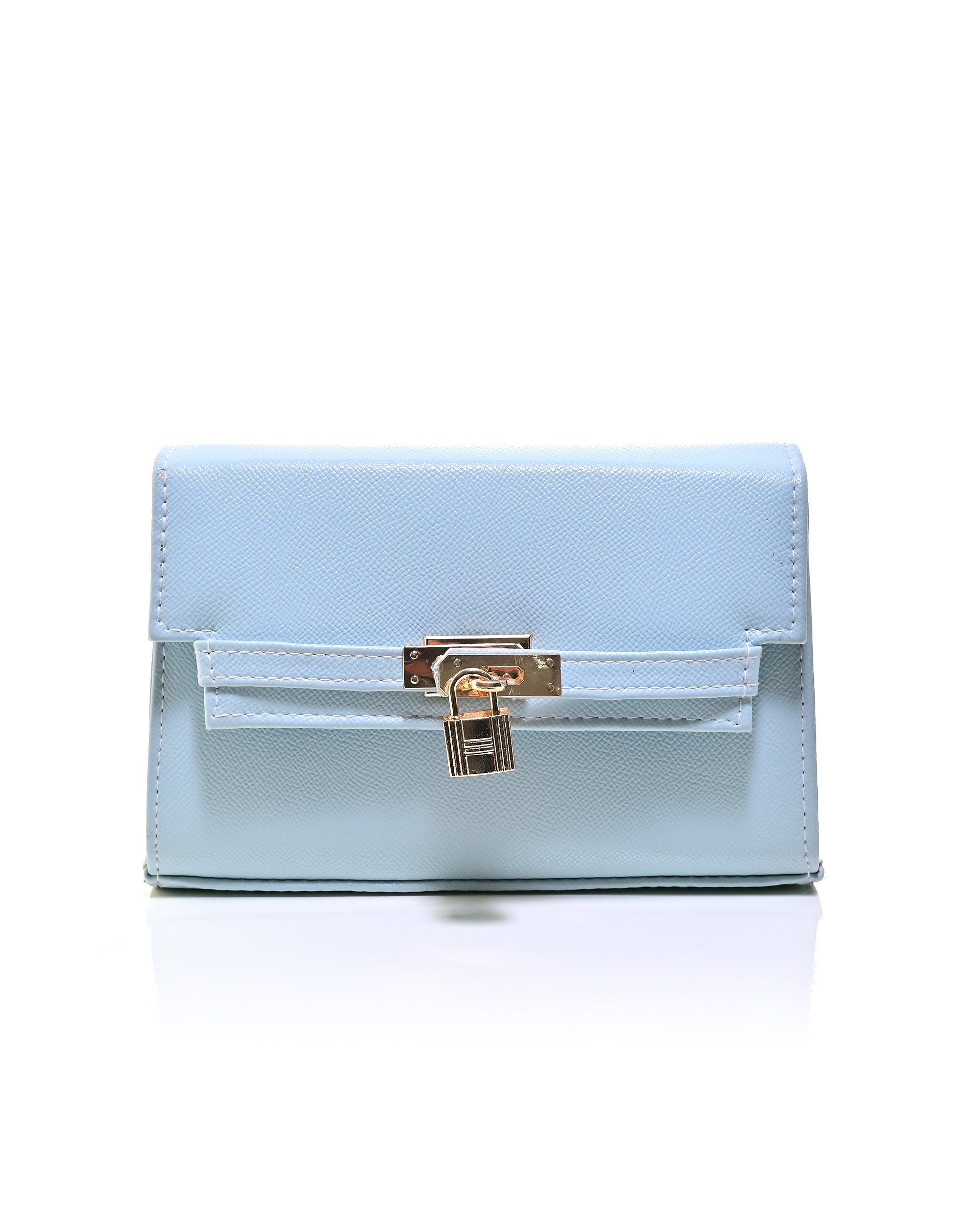CRS020 - ELEGANT LEATHER CROSSBODY BAG WITH GOLD LOCK