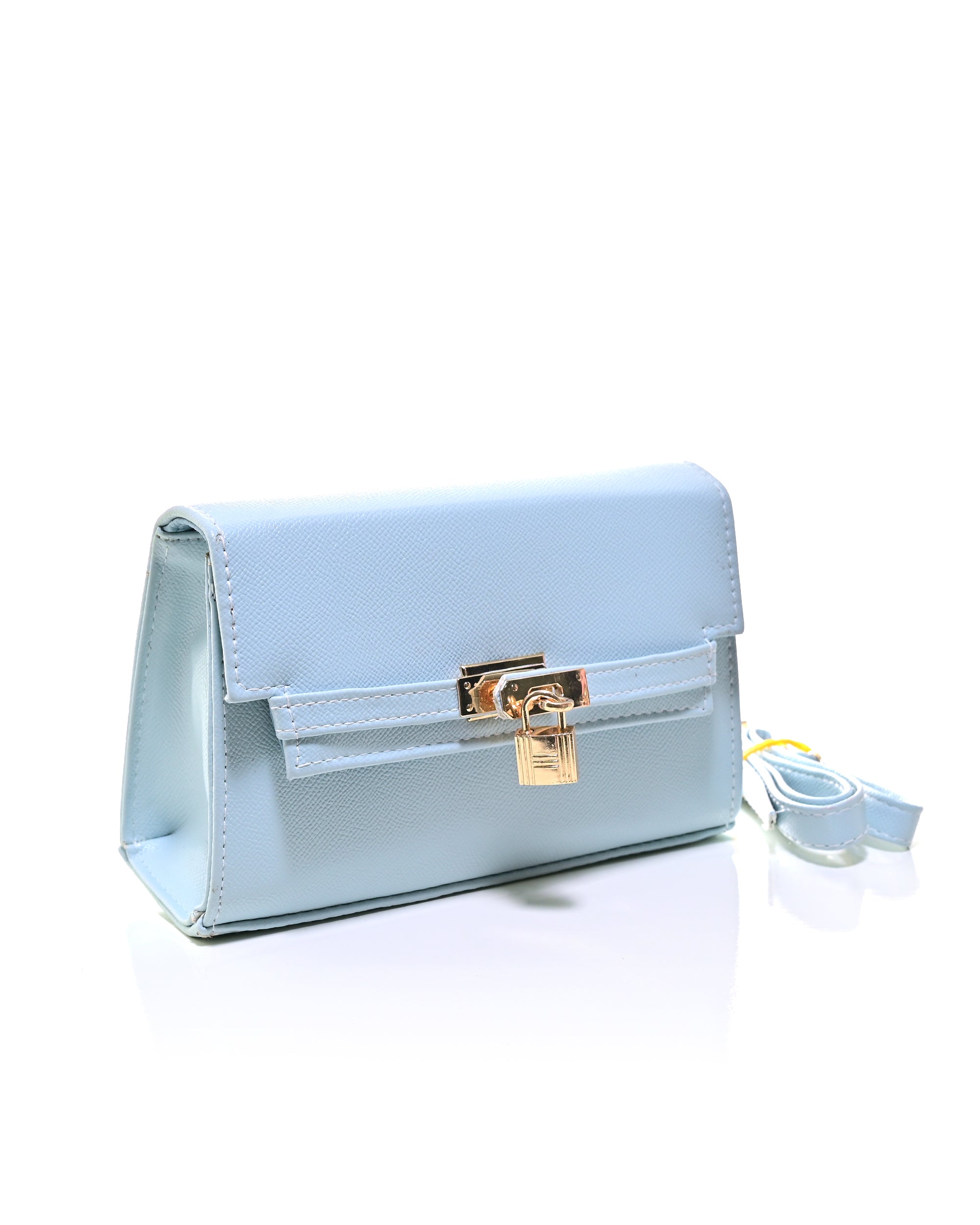 CRS020 - ELEGANT LEATHER CROSSBODY BAG WITH GOLD LOCK