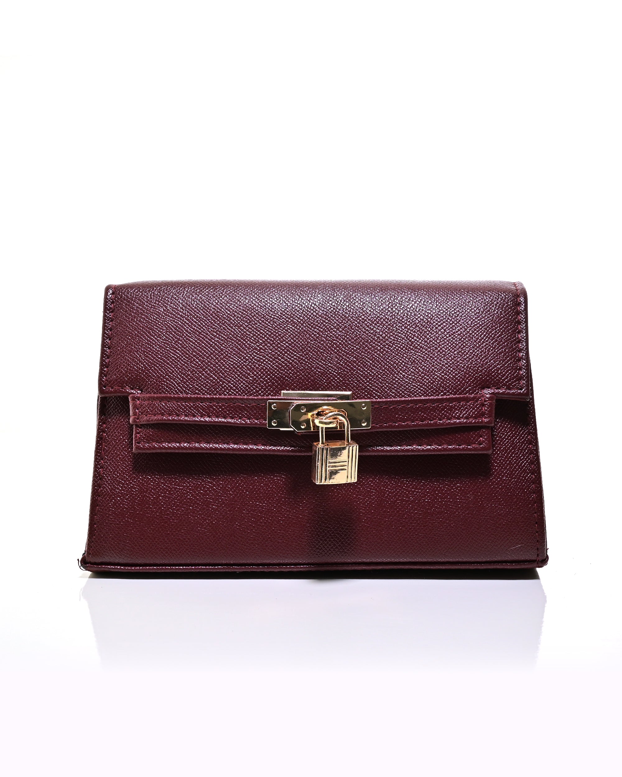 CRS020 - ELEGANT LEATHER CROSSBODY BAG WITH GOLD LOCK