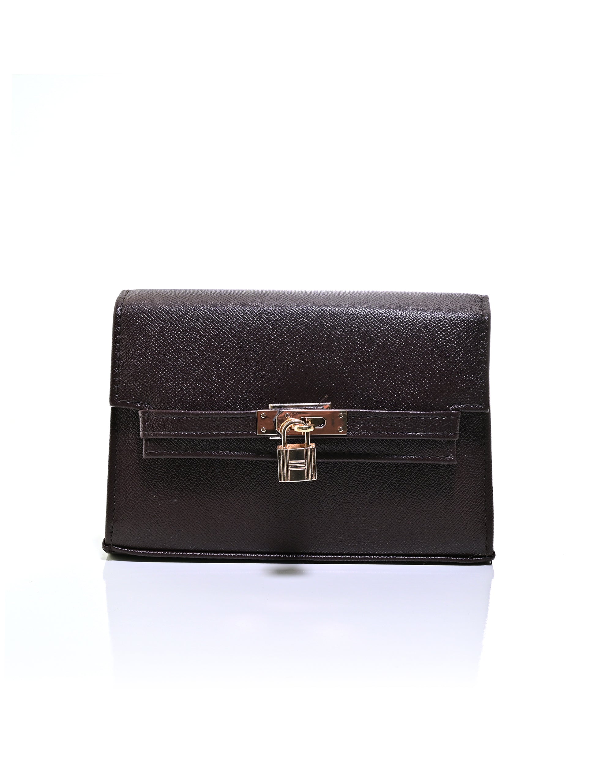 CRS020 - ELEGANT LEATHER CROSSBODY BAG WITH GOLD LOCK