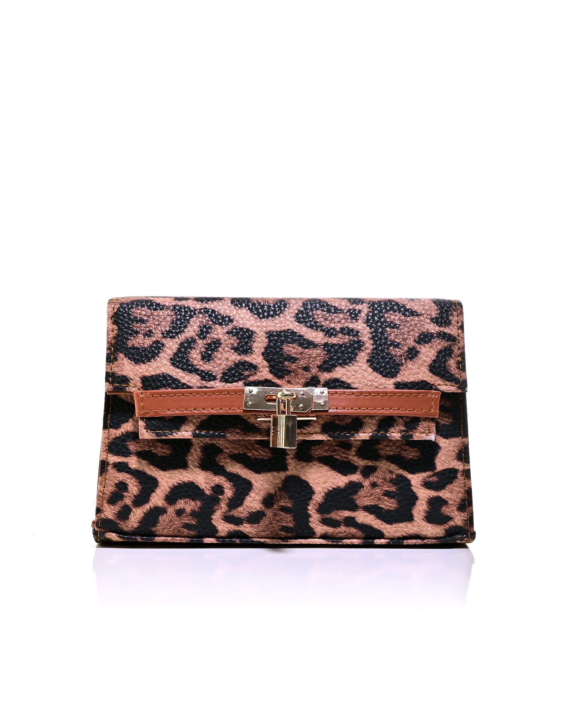 CRS020 - ELEGANT LEATHER CROSSBODY BAG WITH GOLD LOCK
