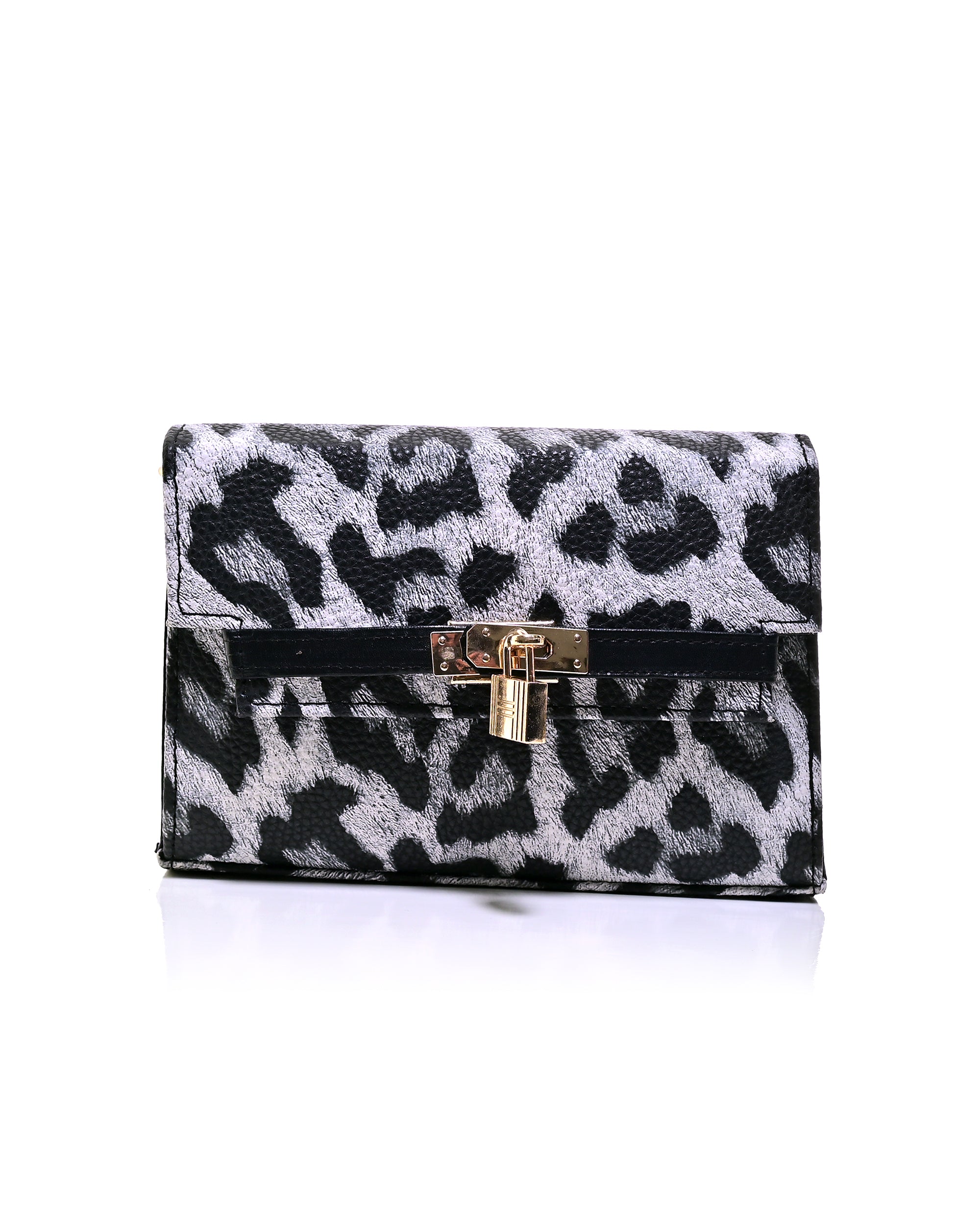 CRS020 - ELEGANT LEATHER CROSSBODY BAG WITH GOLD LOCK