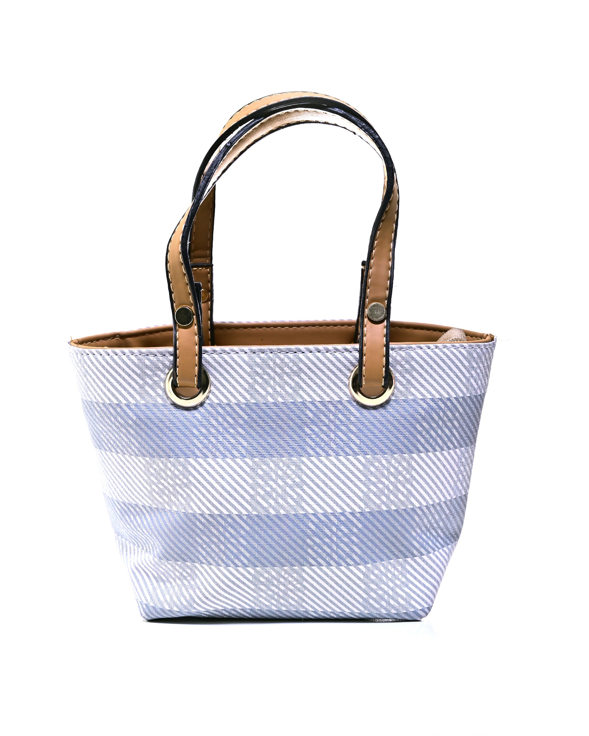 HND004 - WOMEN'S PLAID HANDBAG WITH DETACHABLE SHOULDER STRAP