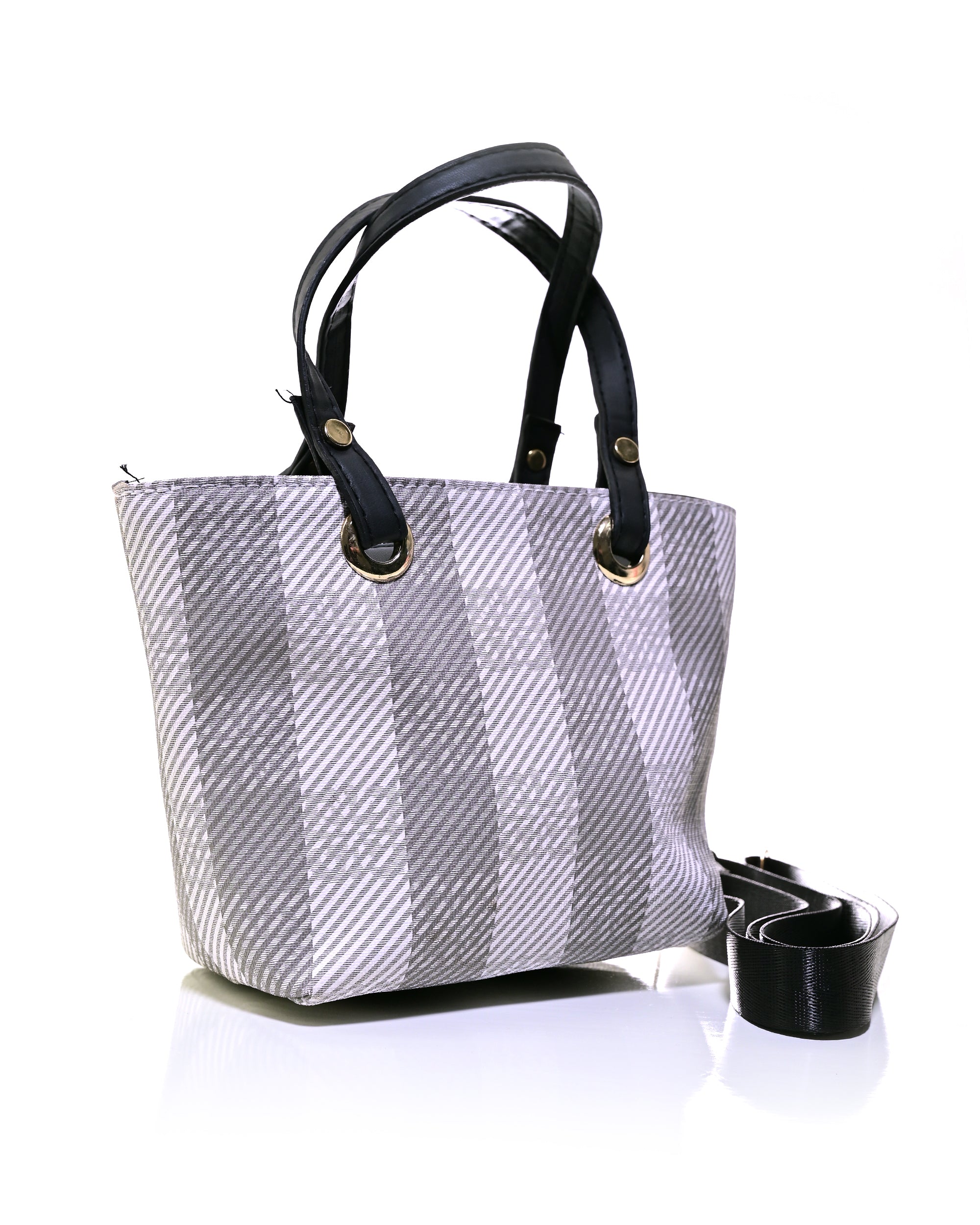 HND004 - WOMEN'S PLAID HANDBAG WITH DETACHABLE SHOULDER STRAP