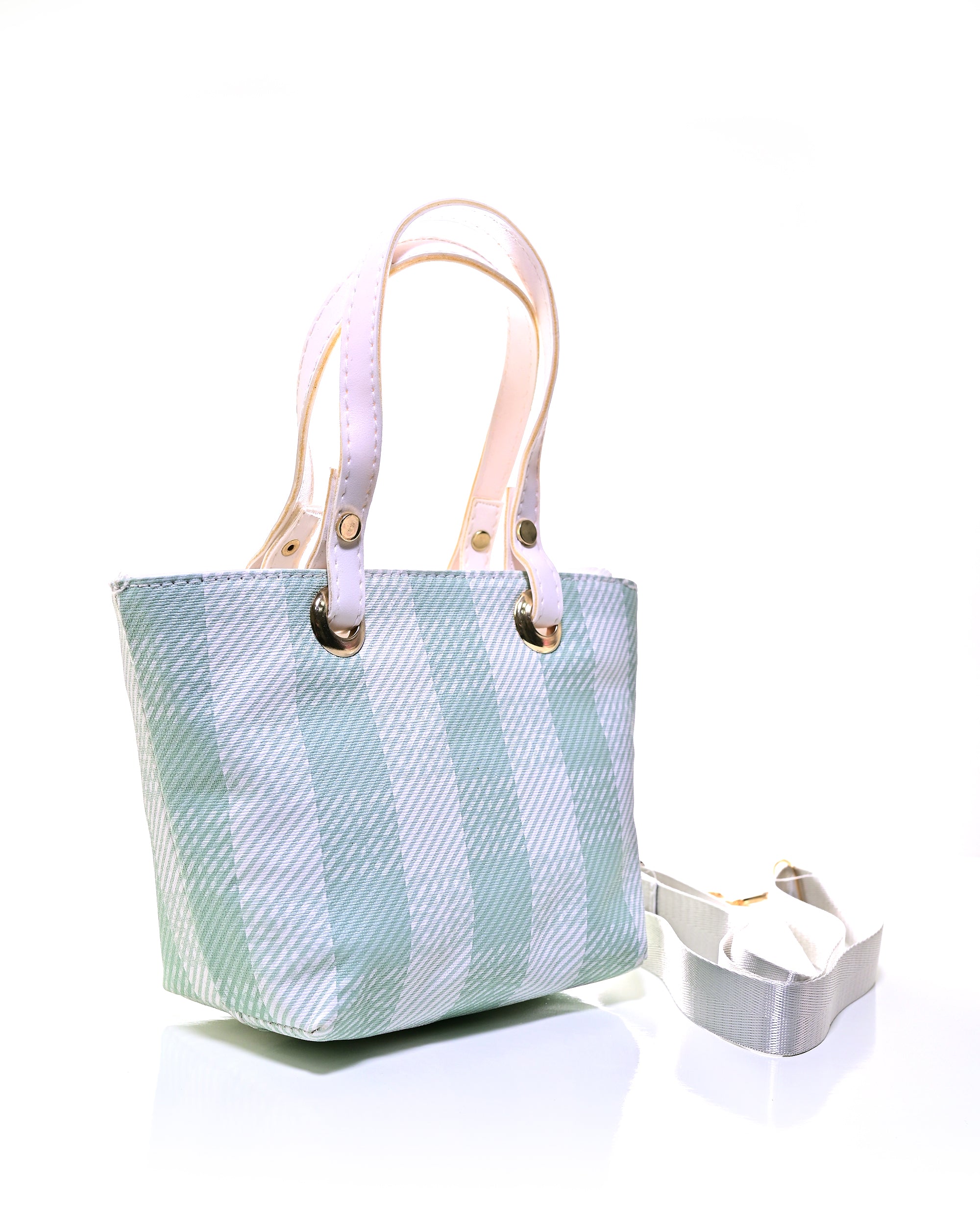 HND004 - WOMEN'S PLAID HANDBAG WITH DETACHABLE SHOULDER STRAP