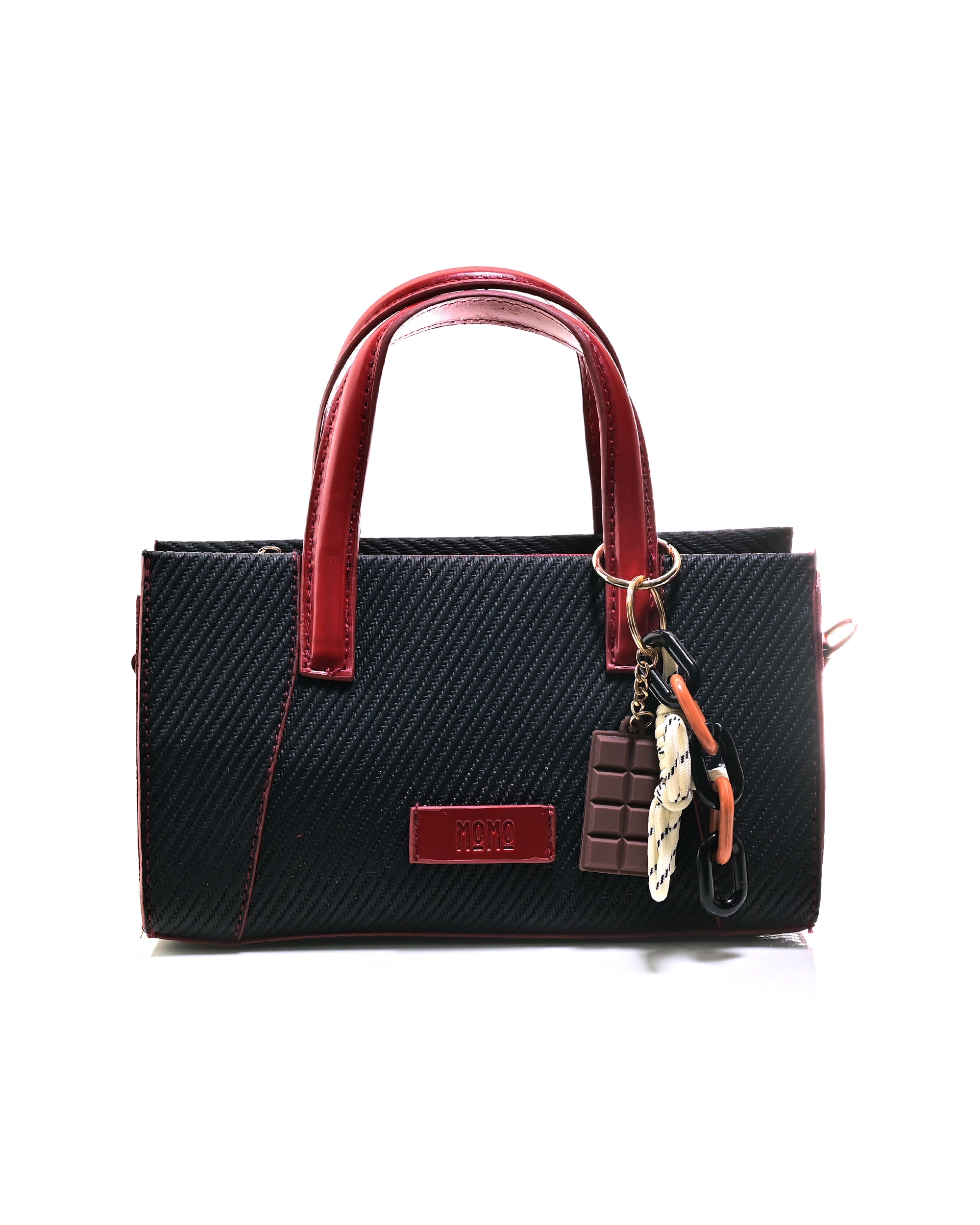 HND005 - ELEGANT WOMEN'S LEATHER HANDBAG & CROSSBODY BAG WITH BOW.
