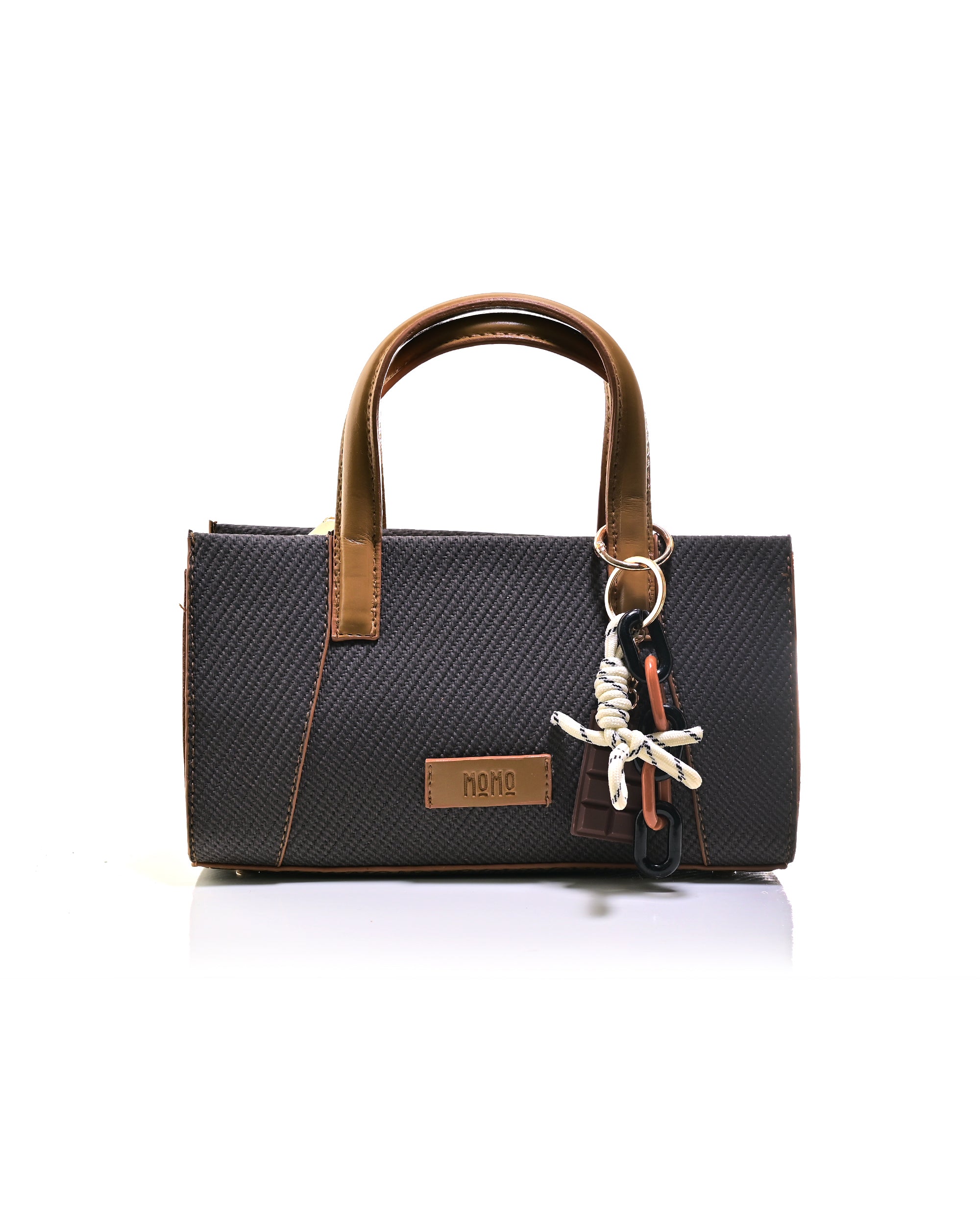 HND005 - ELEGANT WOMEN'S LEATHER HANDBAG & CROSSBODY BAG WITH BOW.