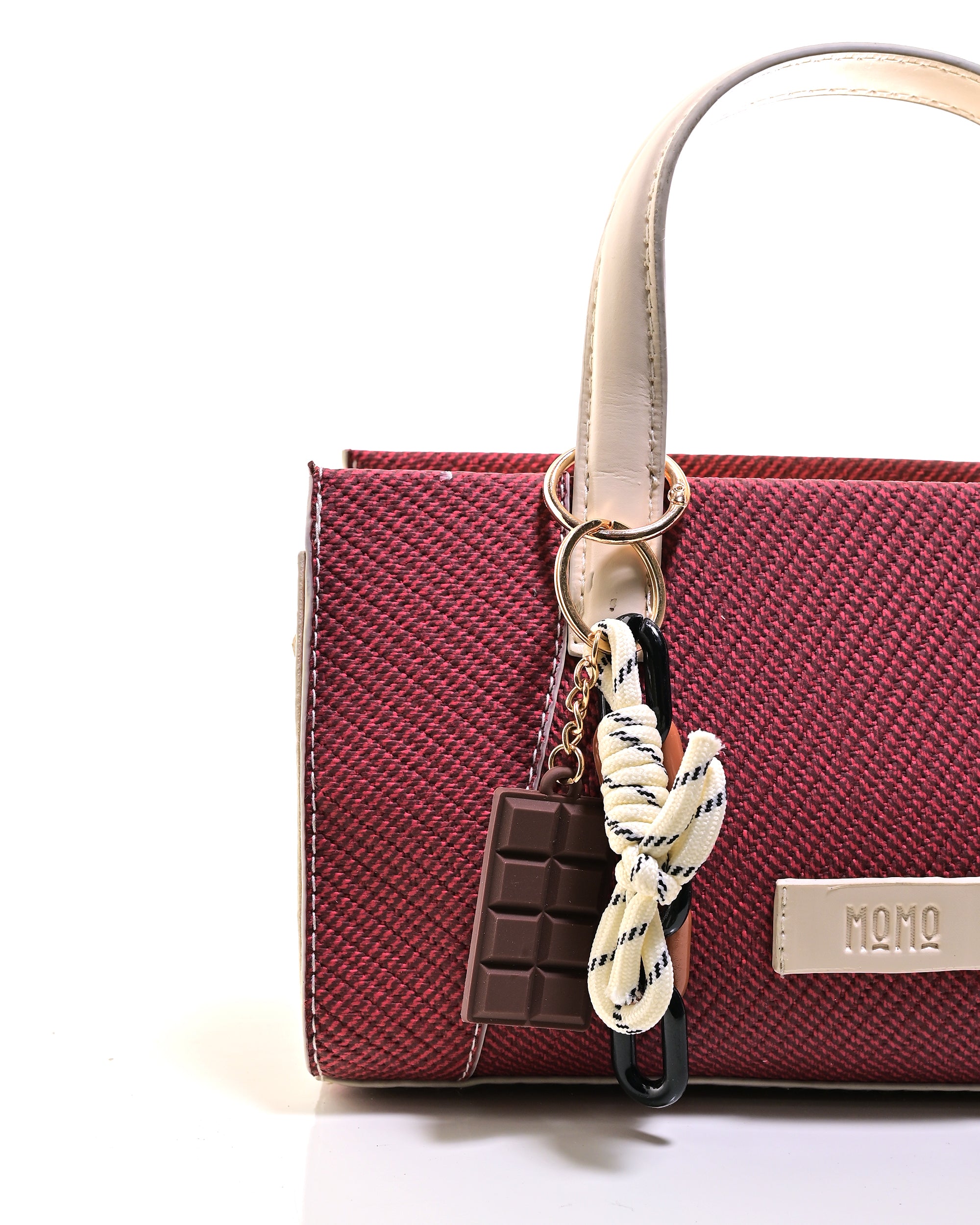 HND005 - ELEGANT WOMEN'S LEATHER HANDBAG & CROSSBODY BAG WITH BOW.