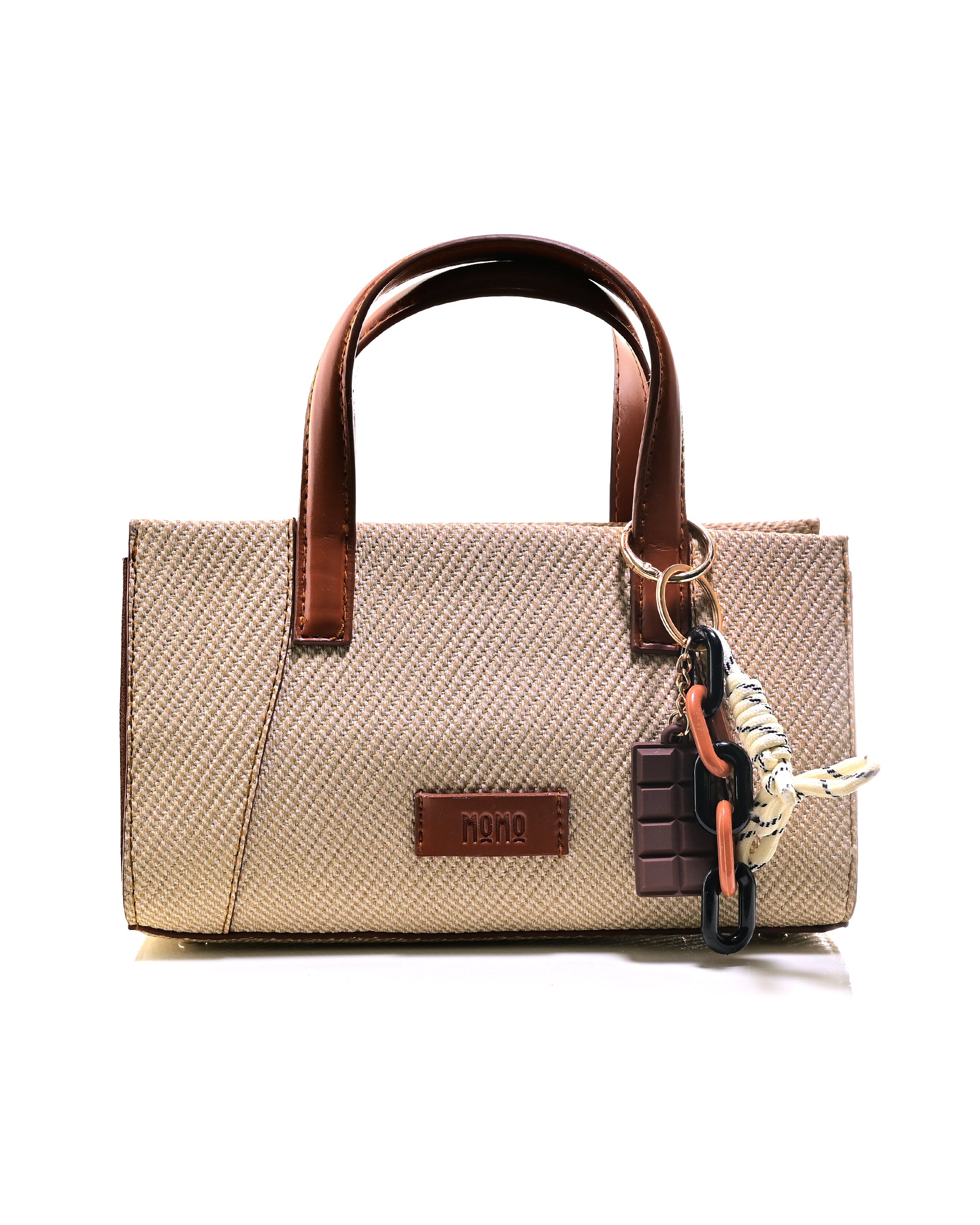 HND005 - ELEGANT WOMEN'S LEATHER HANDBAG & CROSSBODY BAG WITH BOW.
