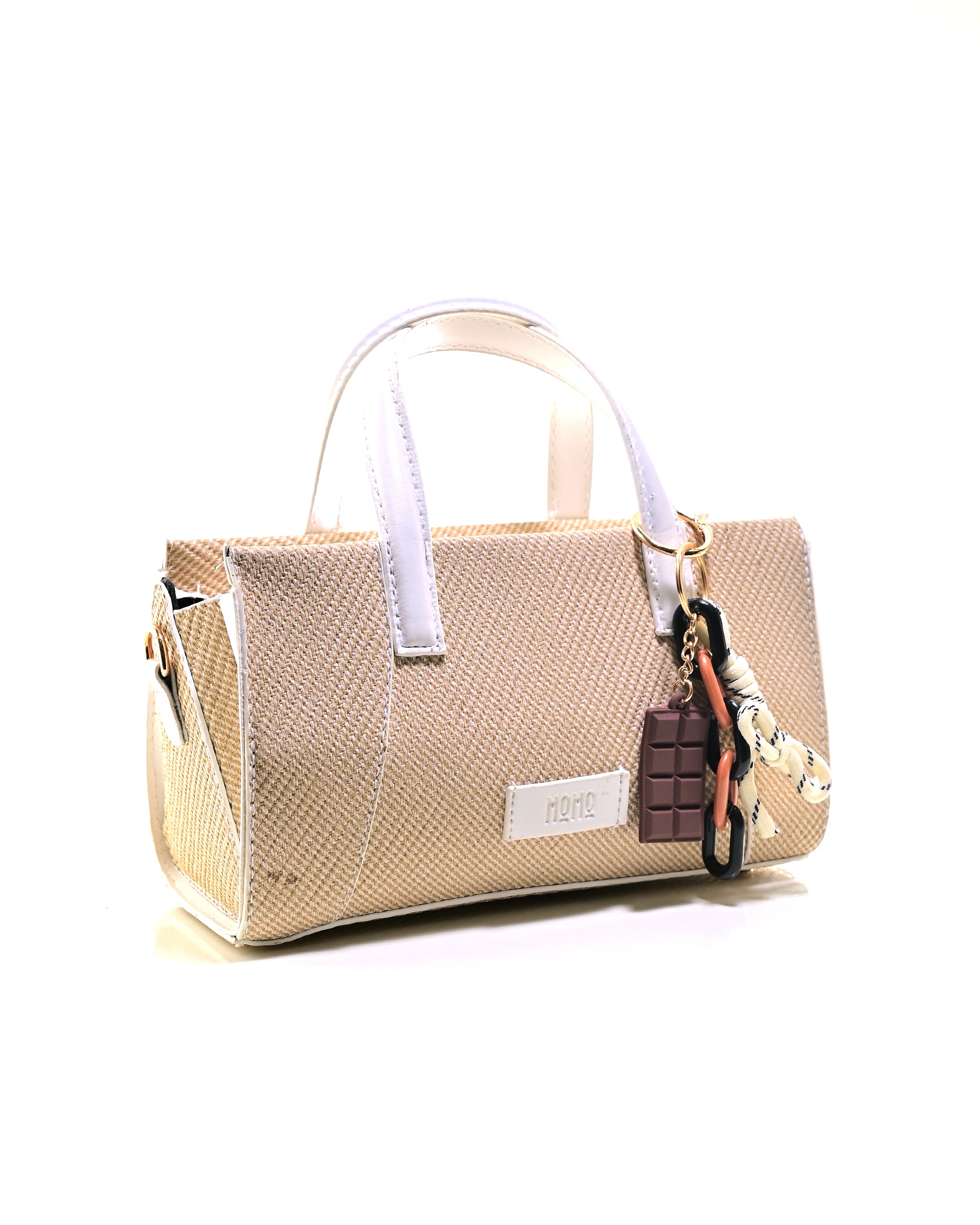 HND005 - ELEGANT WOMEN'S LEATHER HANDBAG & CROSSBODY BAG WITH BOW.