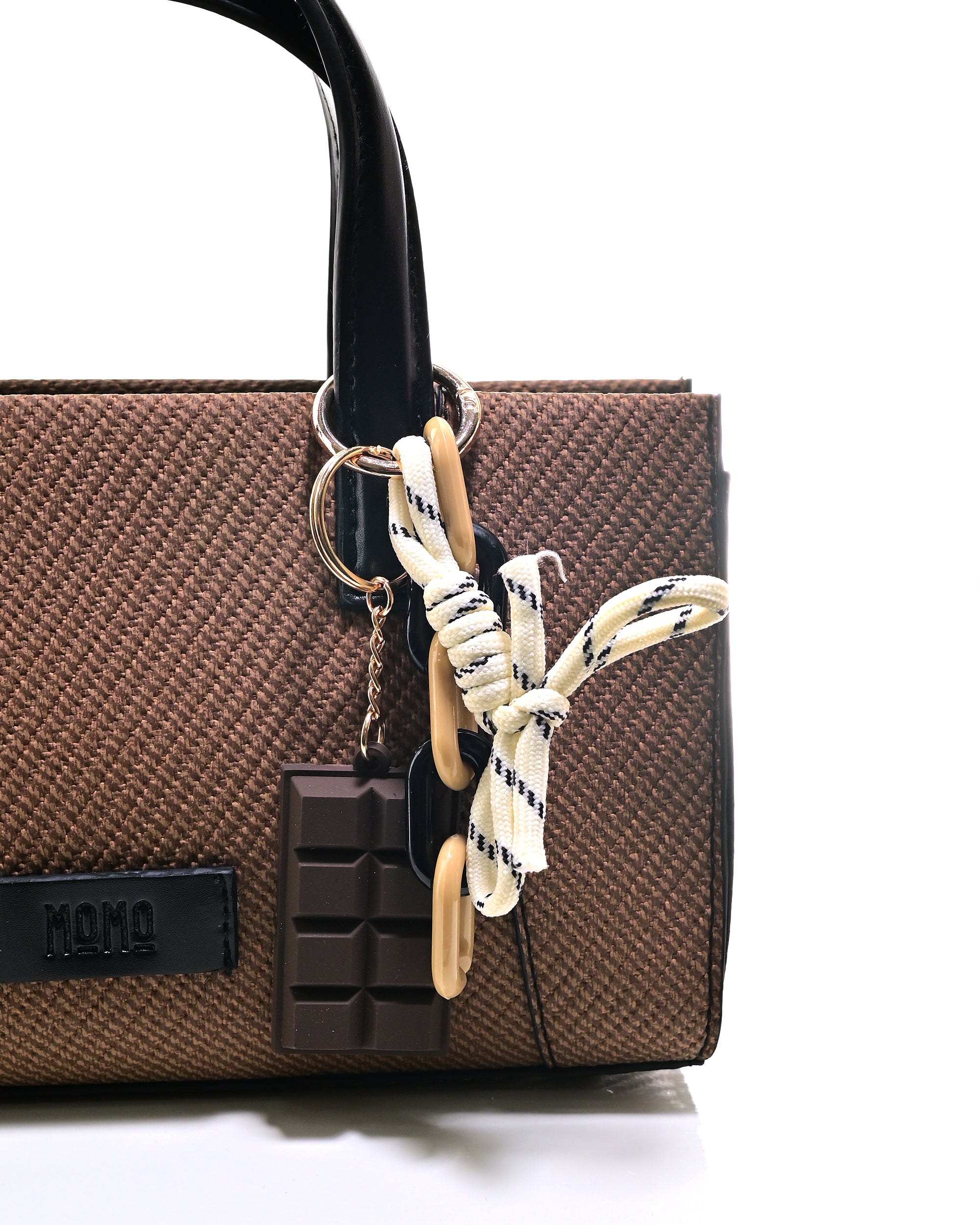 HND005 - ELEGANT WOMEN'S LEATHER HANDBAG & CROSSBODY BAG WITH BOW.