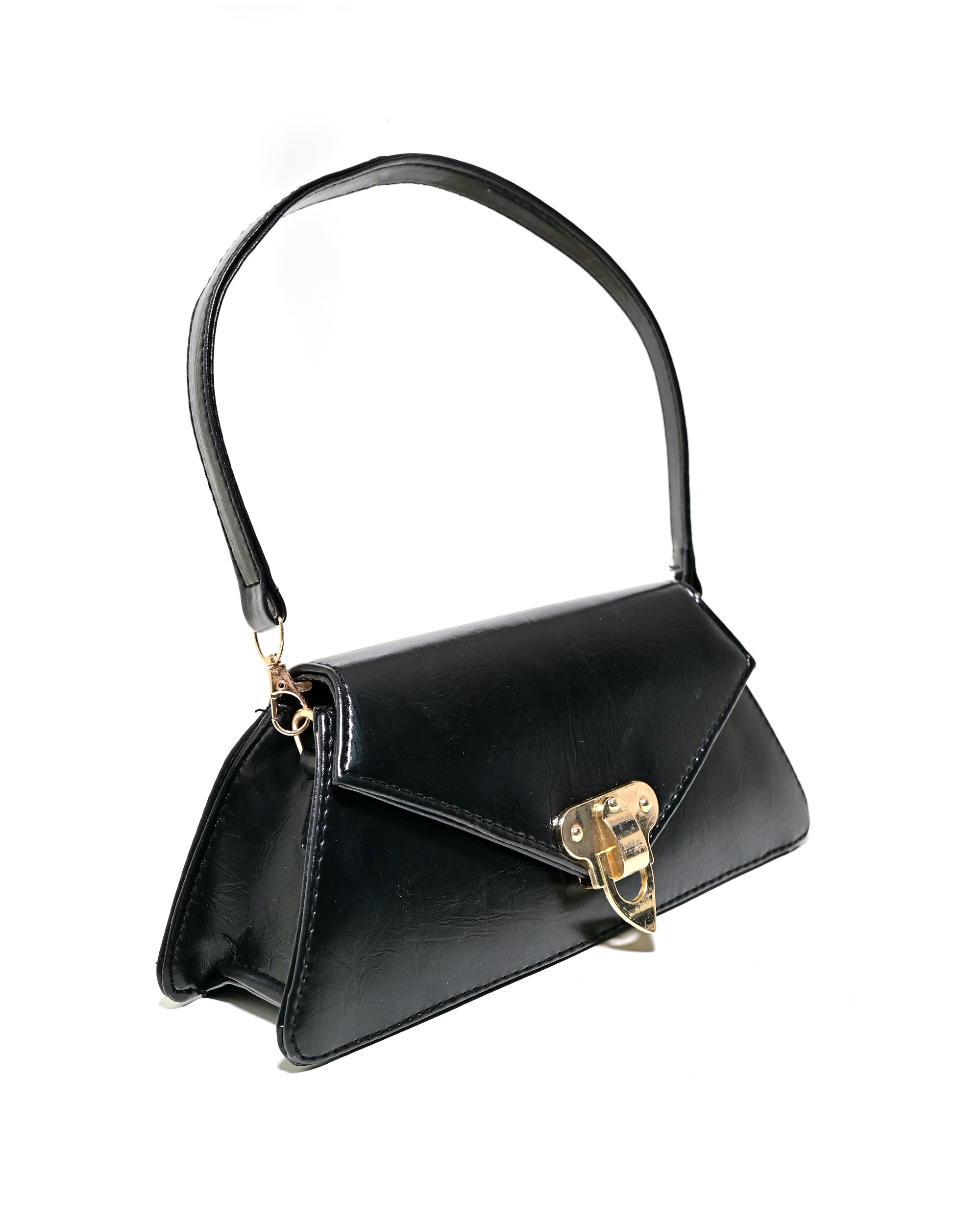 SLD012 - WOMEN'S LEATHER SHOULDER BAG WITH METAL LOCK