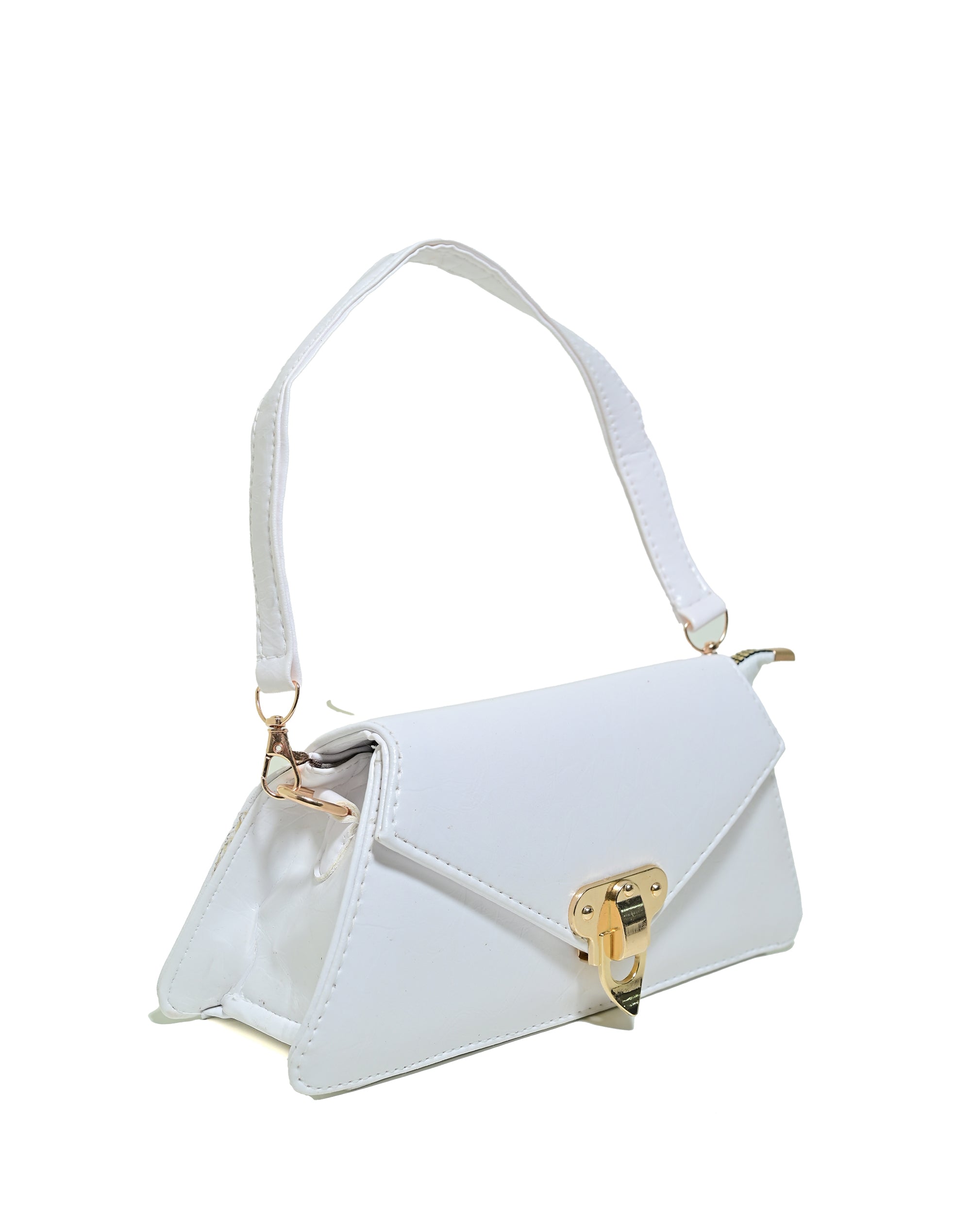 SLD012 - WOMEN'S LEATHER SHOULDER BAG WITH METAL LOCK