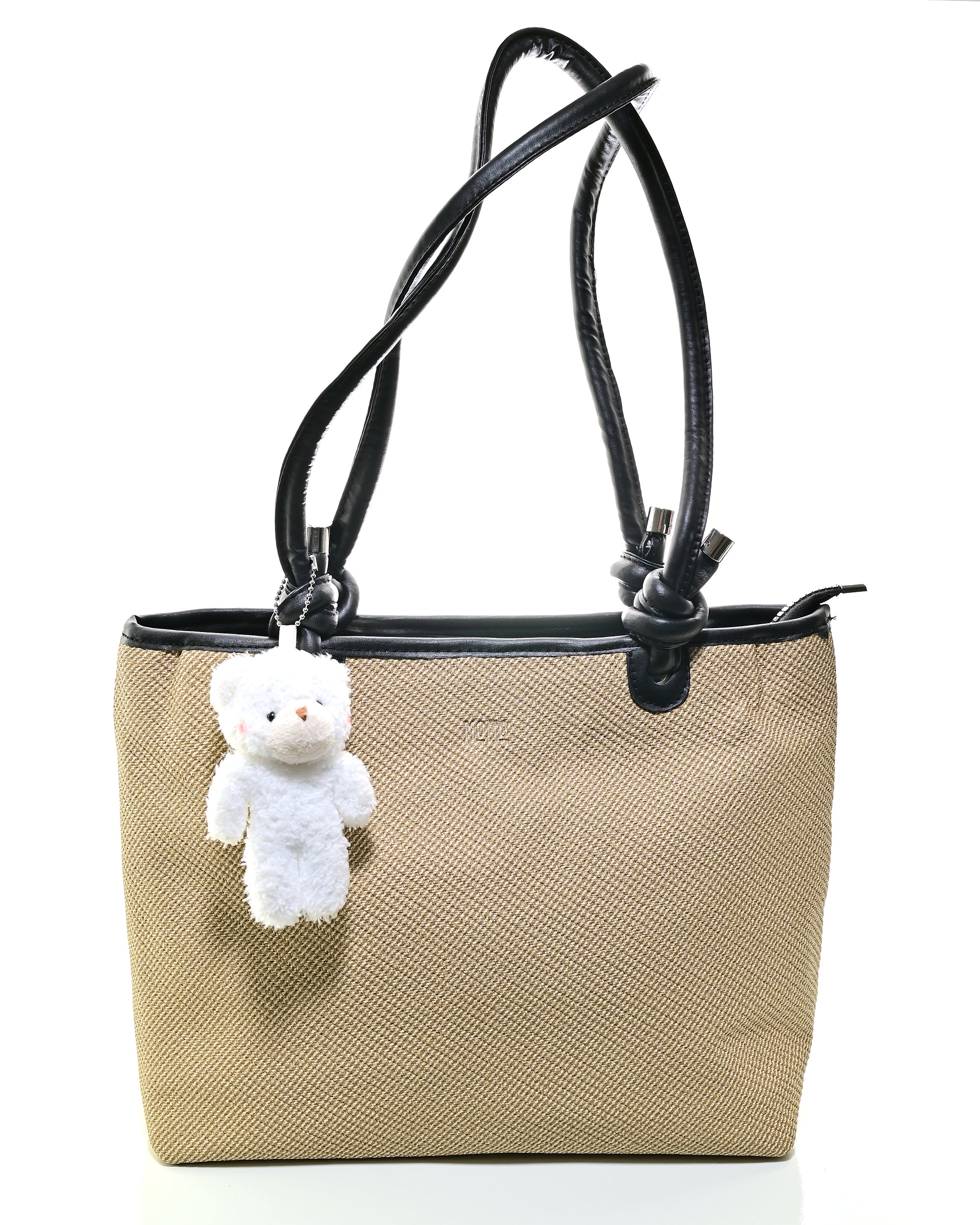 BG-W-TOT001 - STYLISH WOMEN'S SHOULDER TOTE BAG WITH CHARM