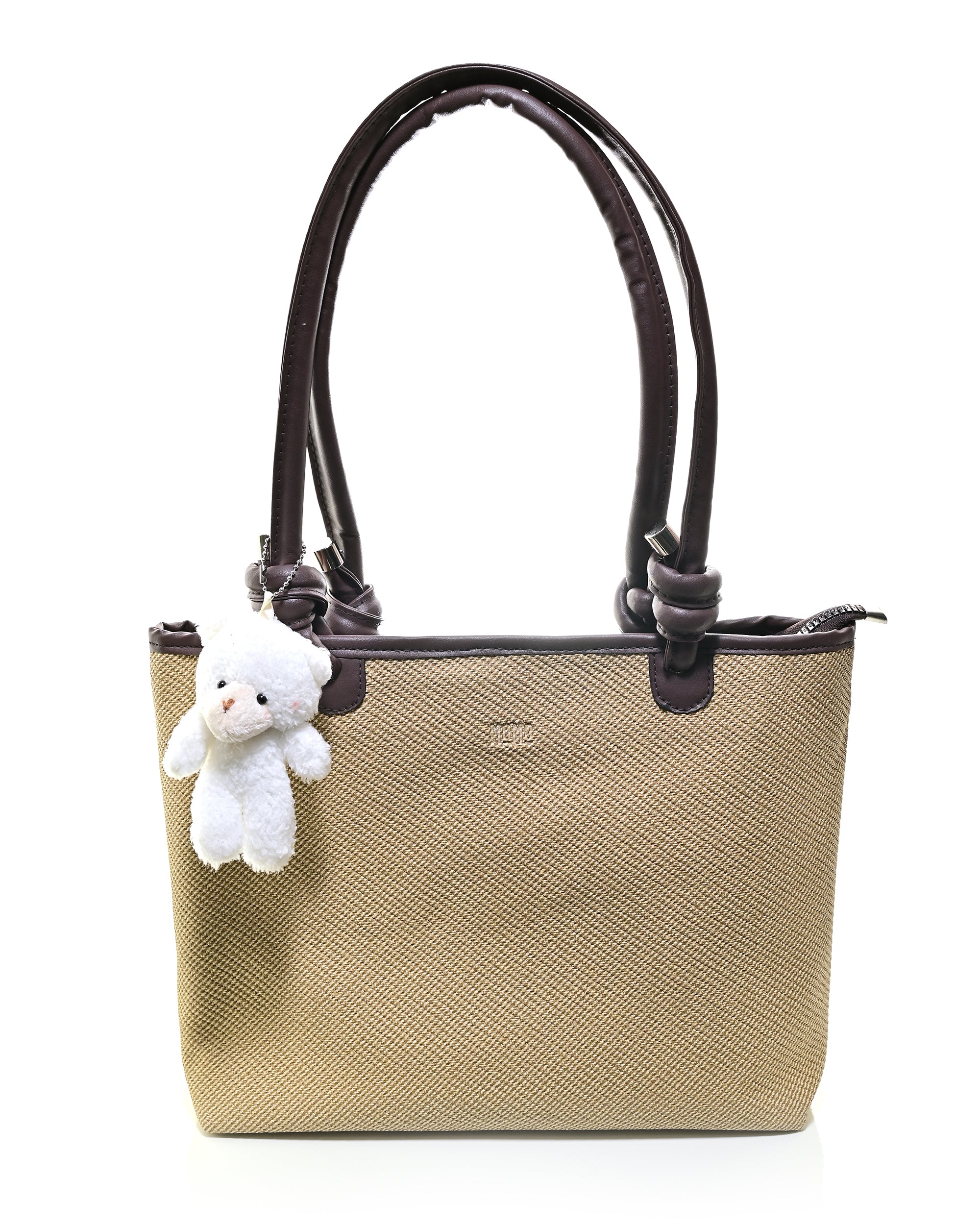 BG-W-TOT001 - STYLISH WOMEN'S SHOULDER TOTE BAG WITH CHARM
