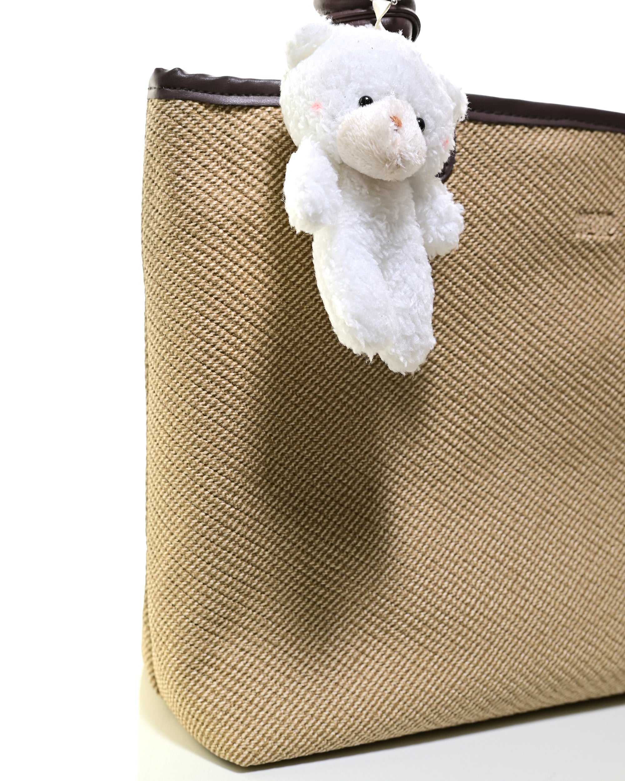 BG-W-TOT001 - STYLISH WOMEN'S SHOULDER TOTE BAG WITH CHARM