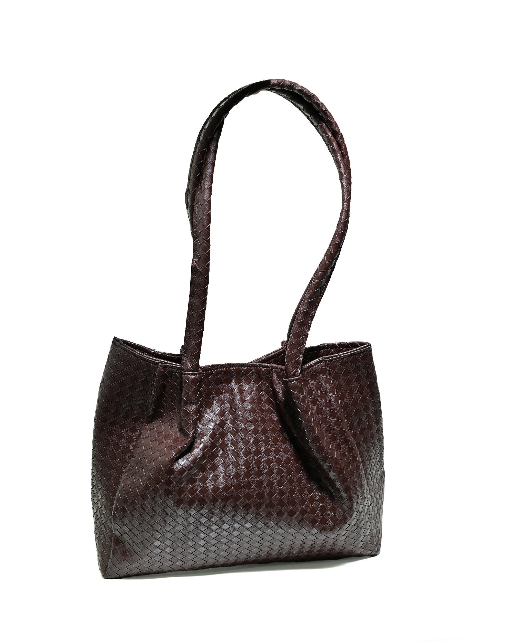 SLD007 - SPACIOUS WOMEN'S LEATHER SHOULDER BAG WITH MAGNETIC CLOSURE