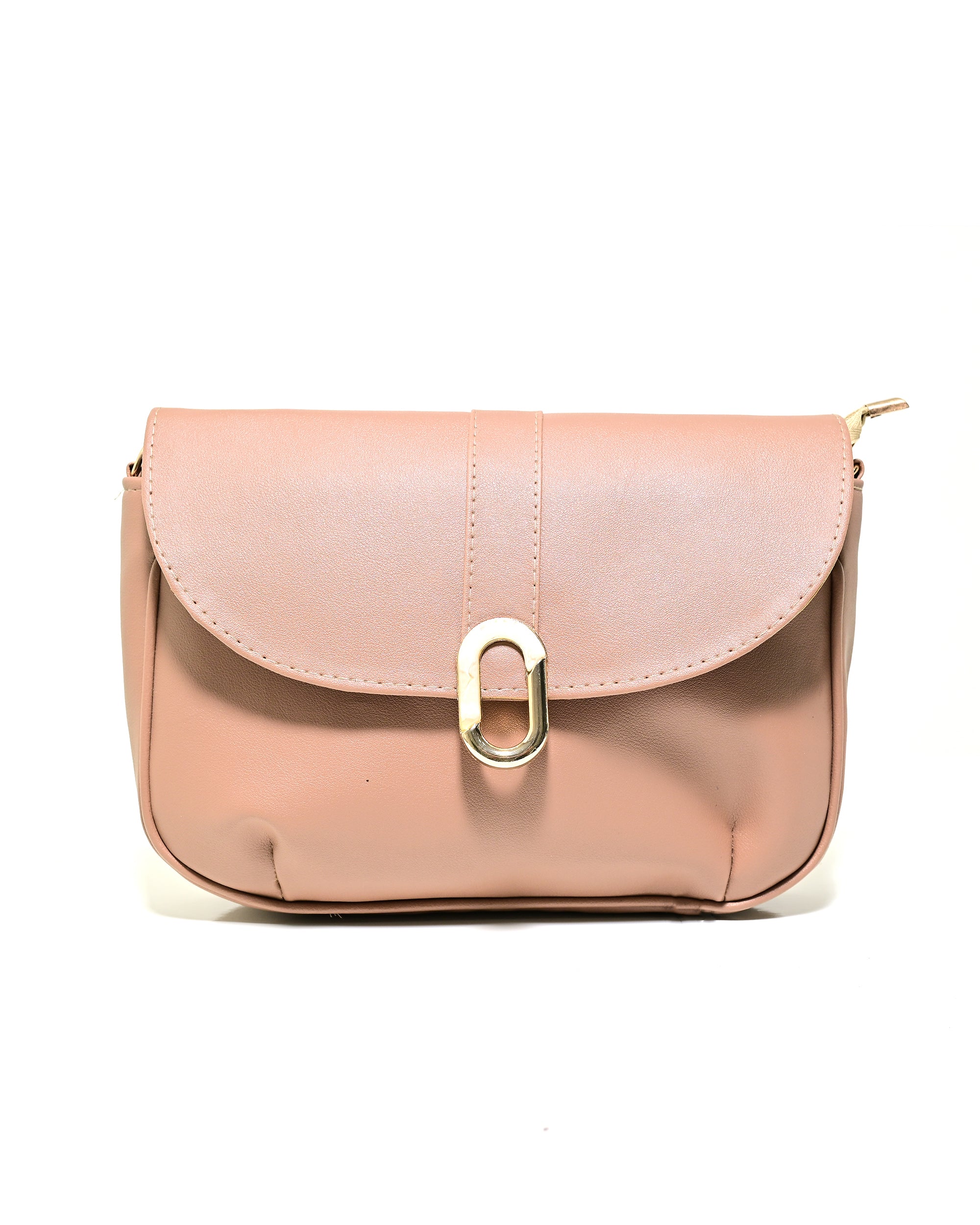CRS009 - ELEGANT LEATHER CROSSBODY BAG WITH GOLD LOCK