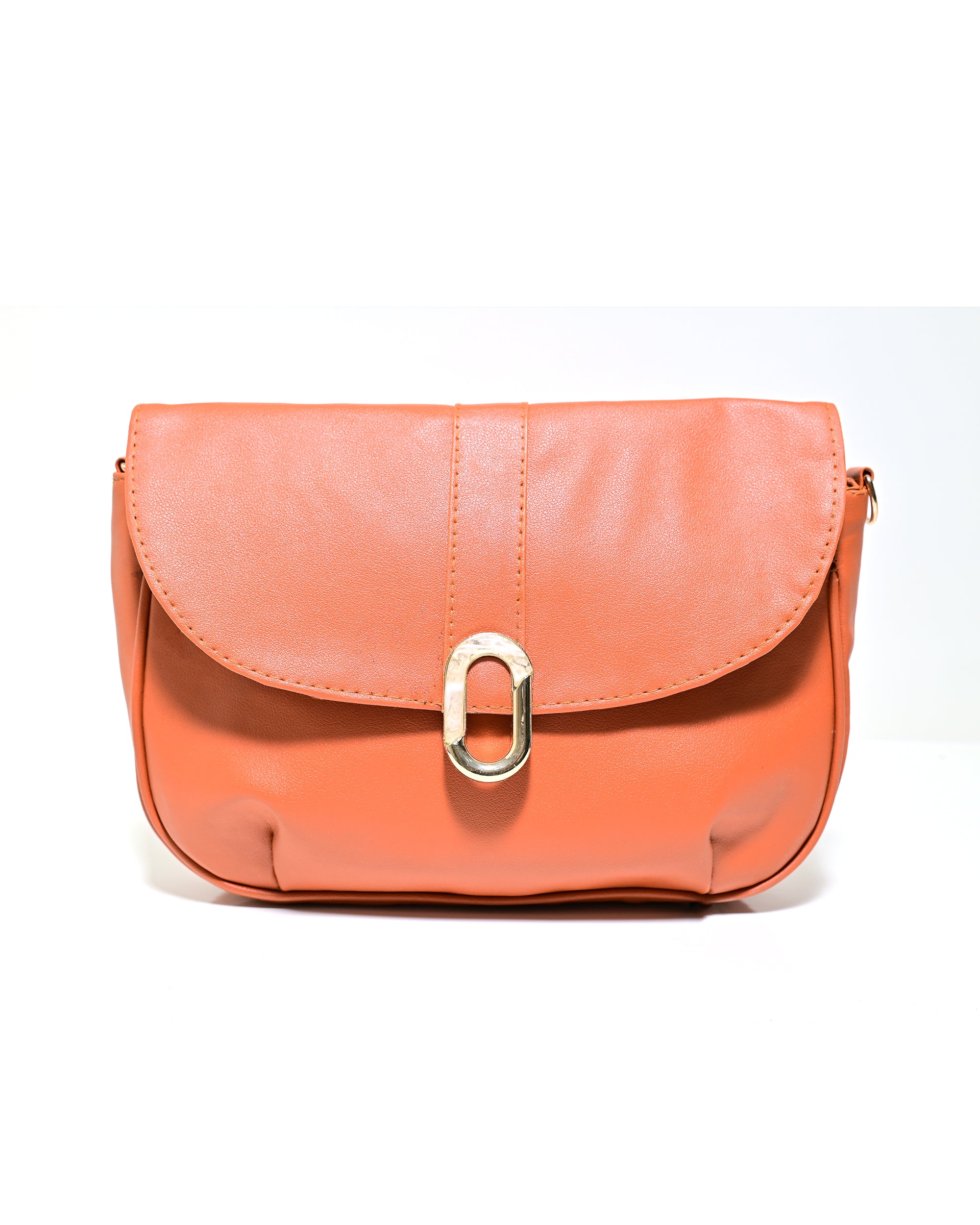 CRS009 - ELEGANT LEATHER CROSSBODY BAG WITH GOLD LOCK