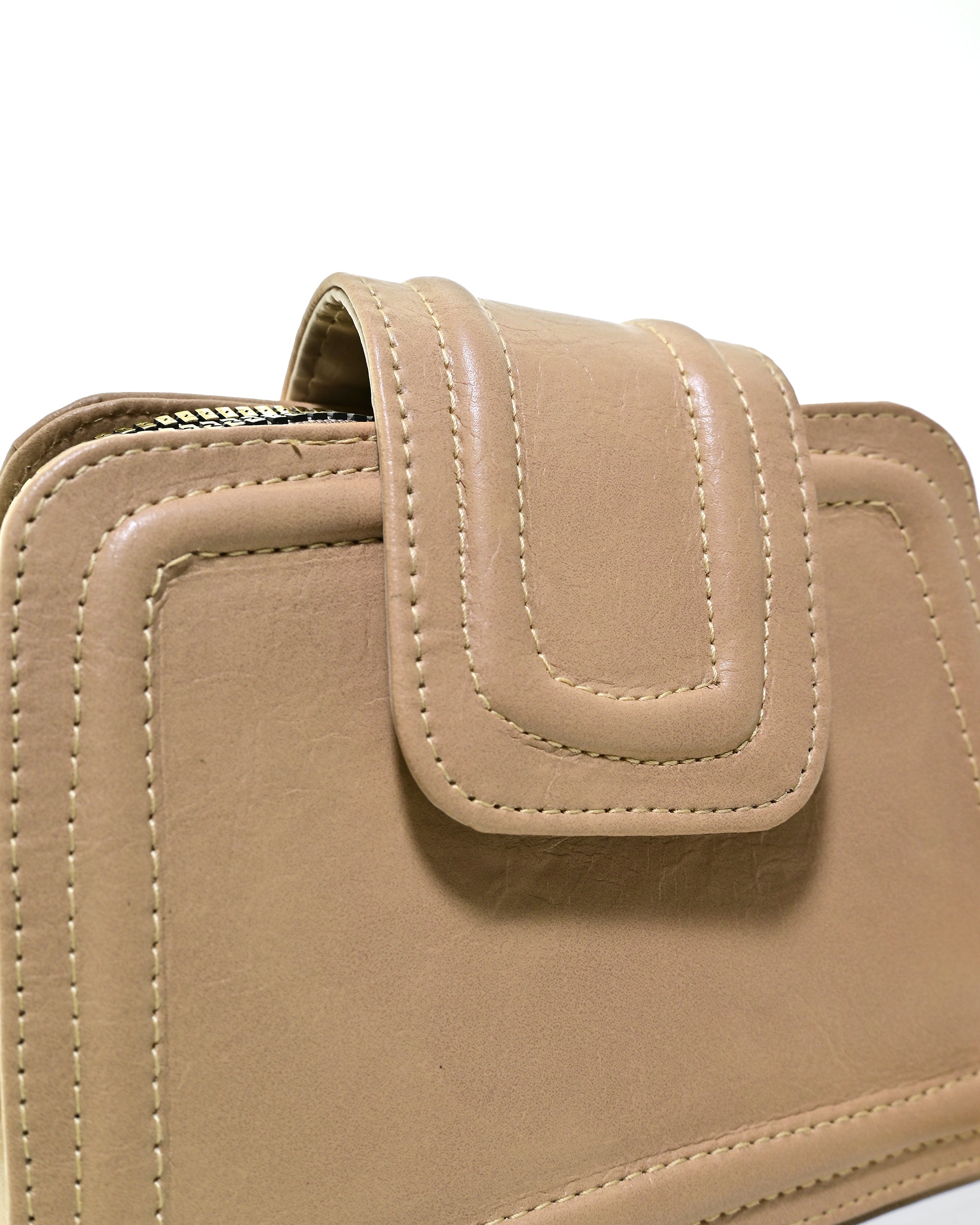 CRS019 - ELEGANT LEATHER HANDBAG & CROSSBODY BAG WITH 2 ZIP POCKETS