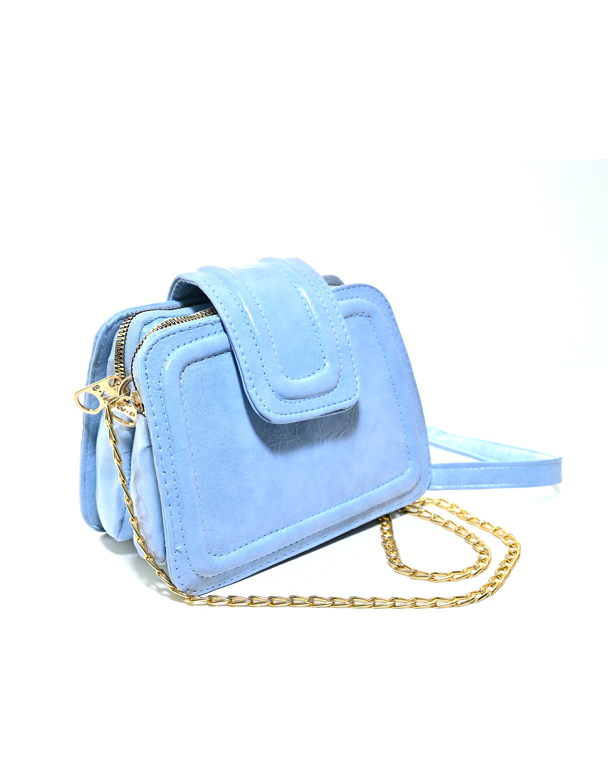 CRS019 - ELEGANT LEATHER HANDBAG & CROSSBODY BAG WITH 2 ZIP POCKETS