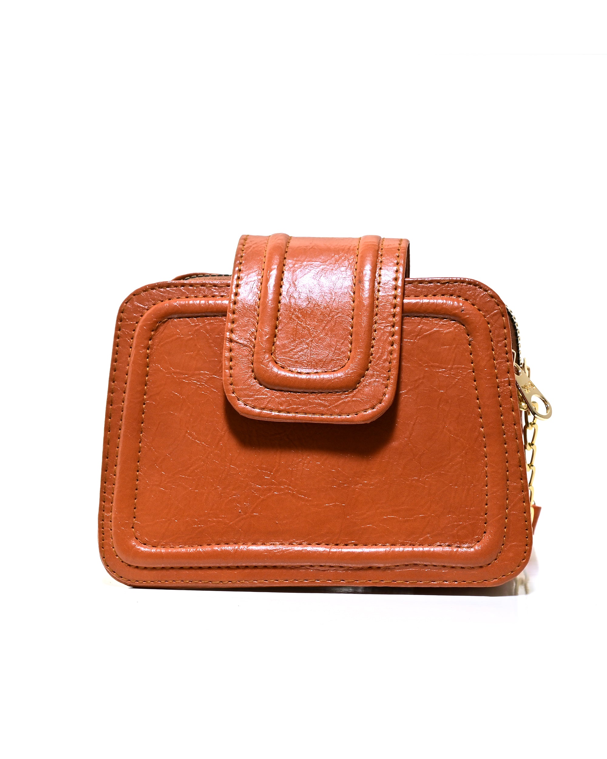 CRS019 - ELEGANT LEATHER HANDBAG & CROSSBODY BAG WITH 2 ZIP POCKETS