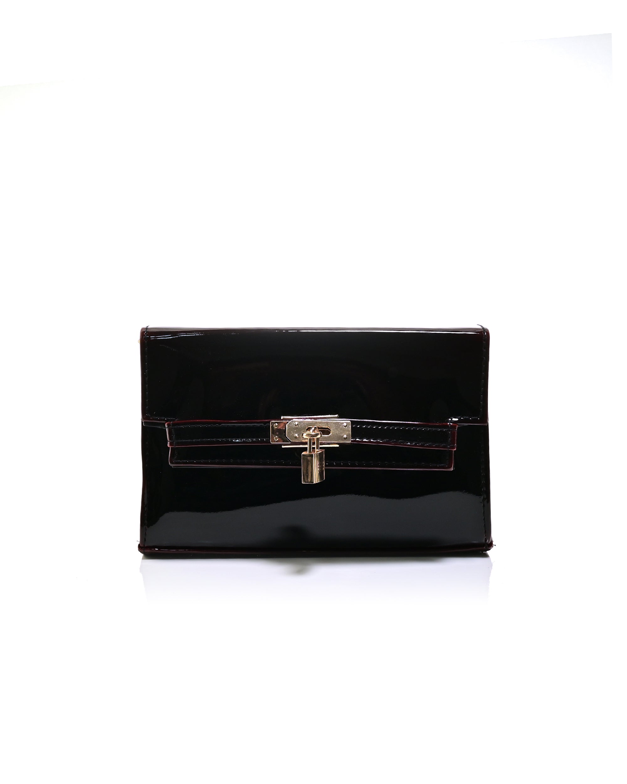 CRS020 - ELEGANT LEATHER CROSSBODY BAG WITH GOLD LOCK