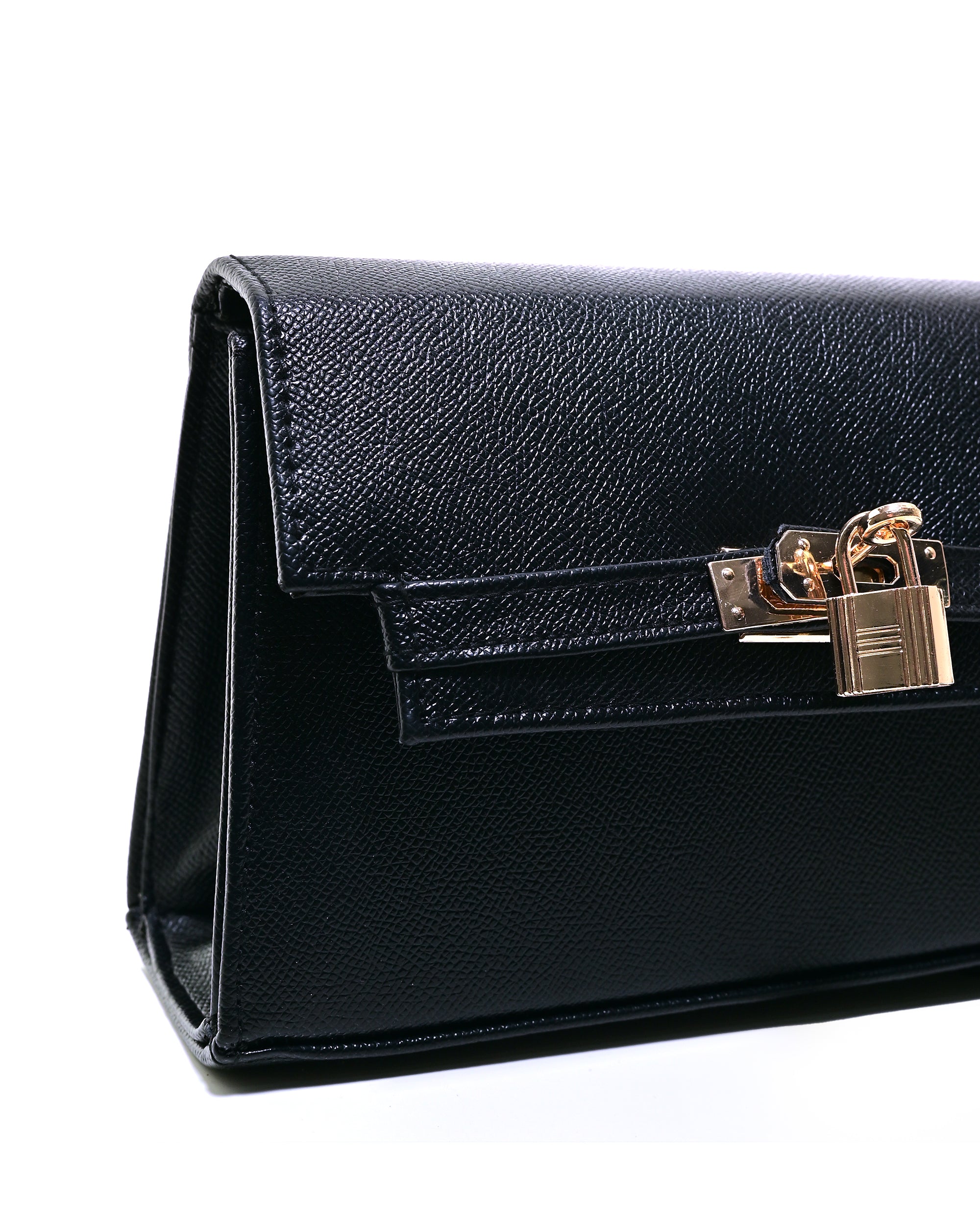 CRS020 - ELEGANT LEATHER CROSSBODY BAG WITH GOLD LOCK