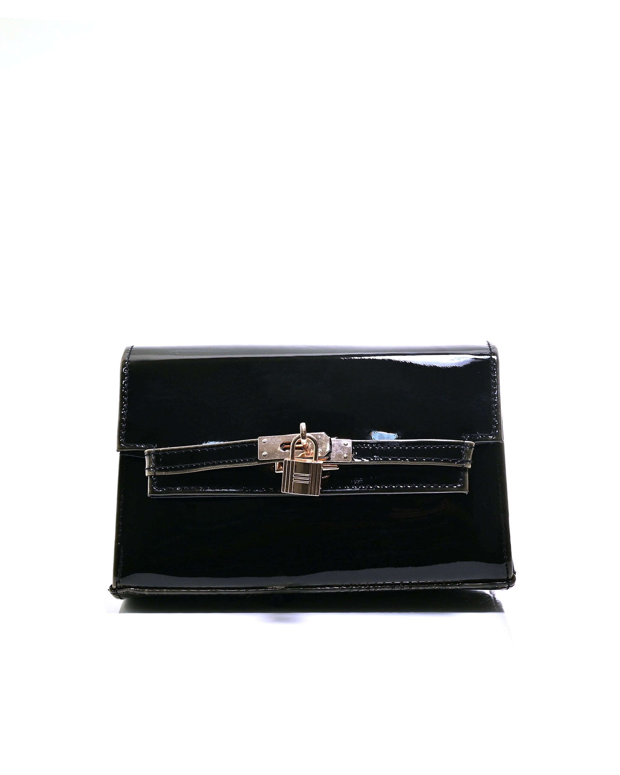CRS020 - ELEGANT LEATHER CROSSBODY BAG WITH GOLD LOCK