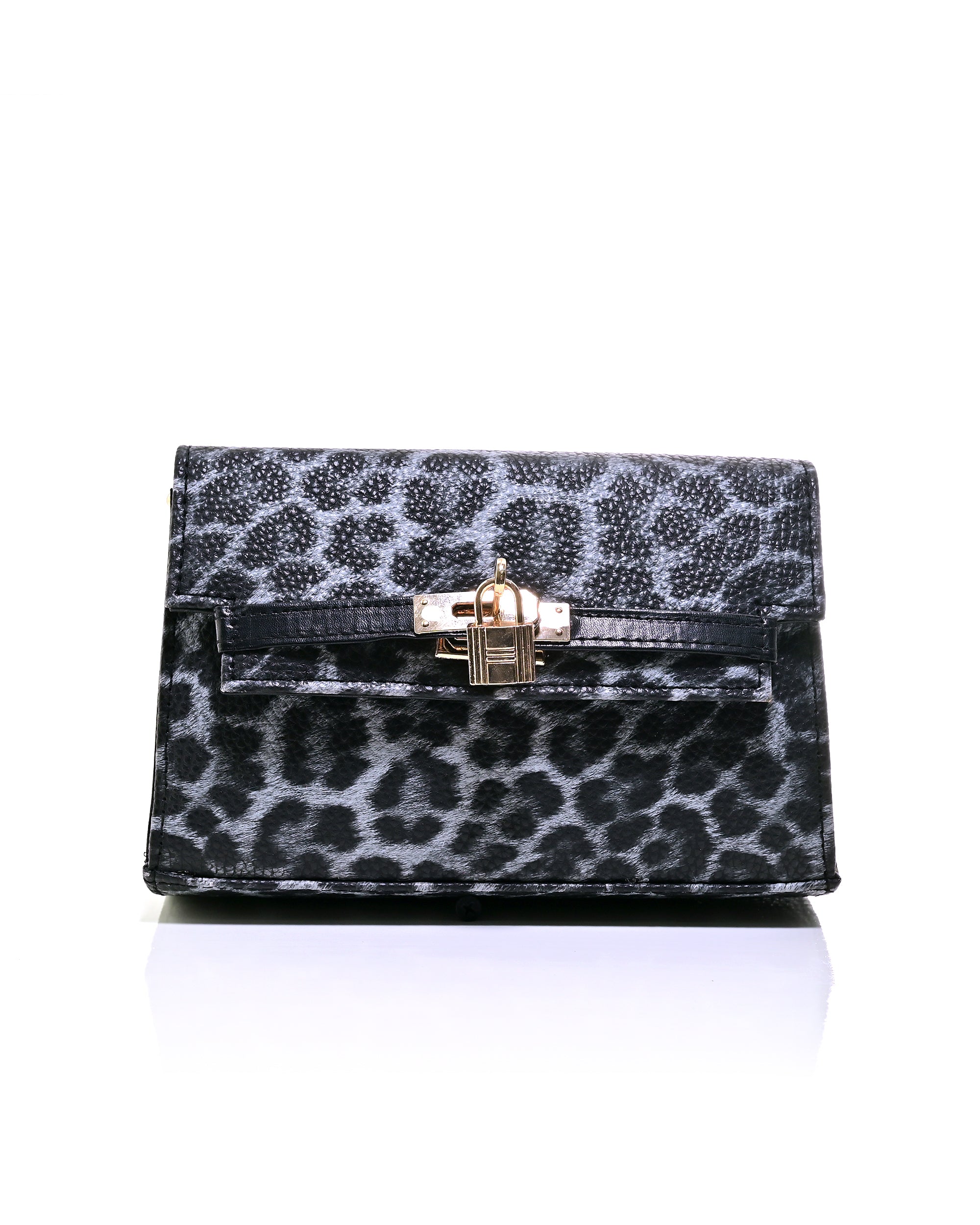 CRS020 - ELEGANT LEATHER CROSSBODY BAG WITH GOLD LOCK