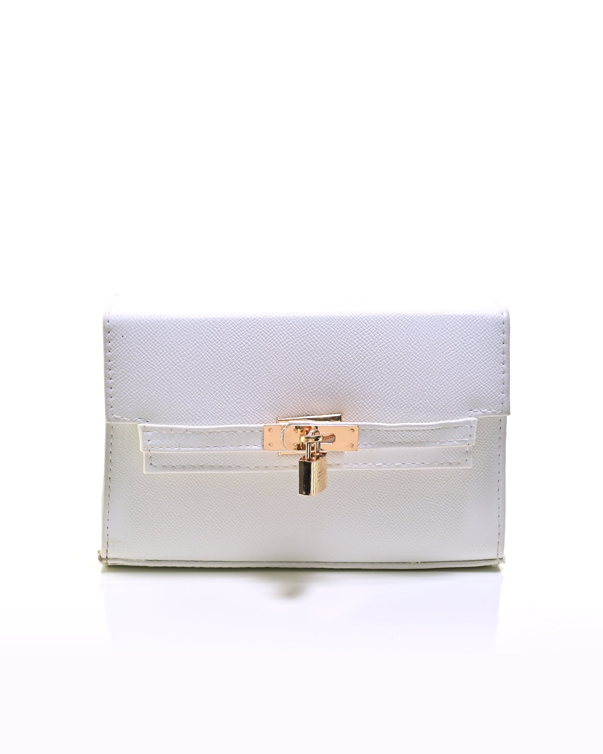 CRS020 - ELEGANT LEATHER CROSSBODY BAG WITH GOLD LOCK