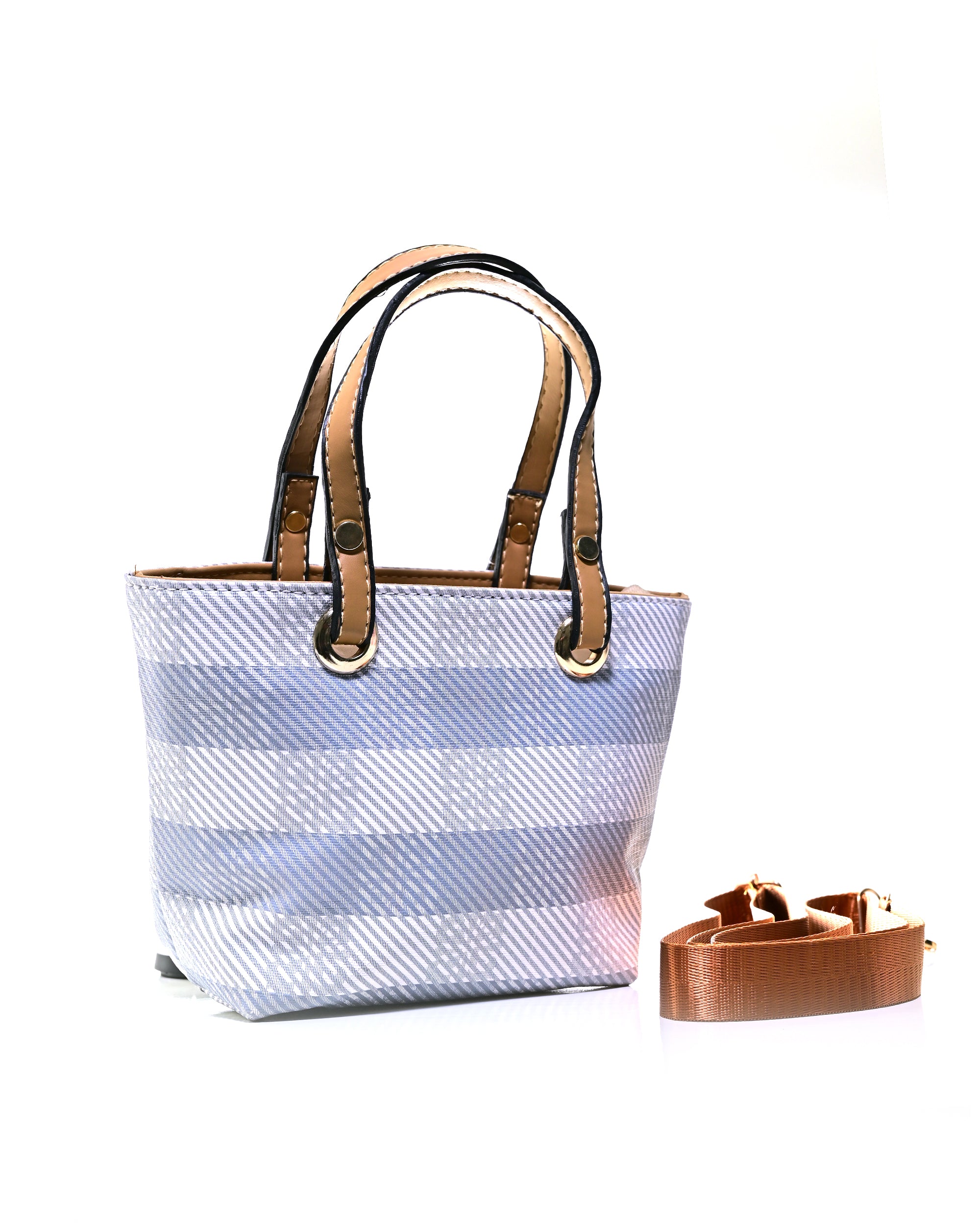 HND004 - WOMEN'S PLAID HANDBAG WITH DETACHABLE SHOULDER STRAP