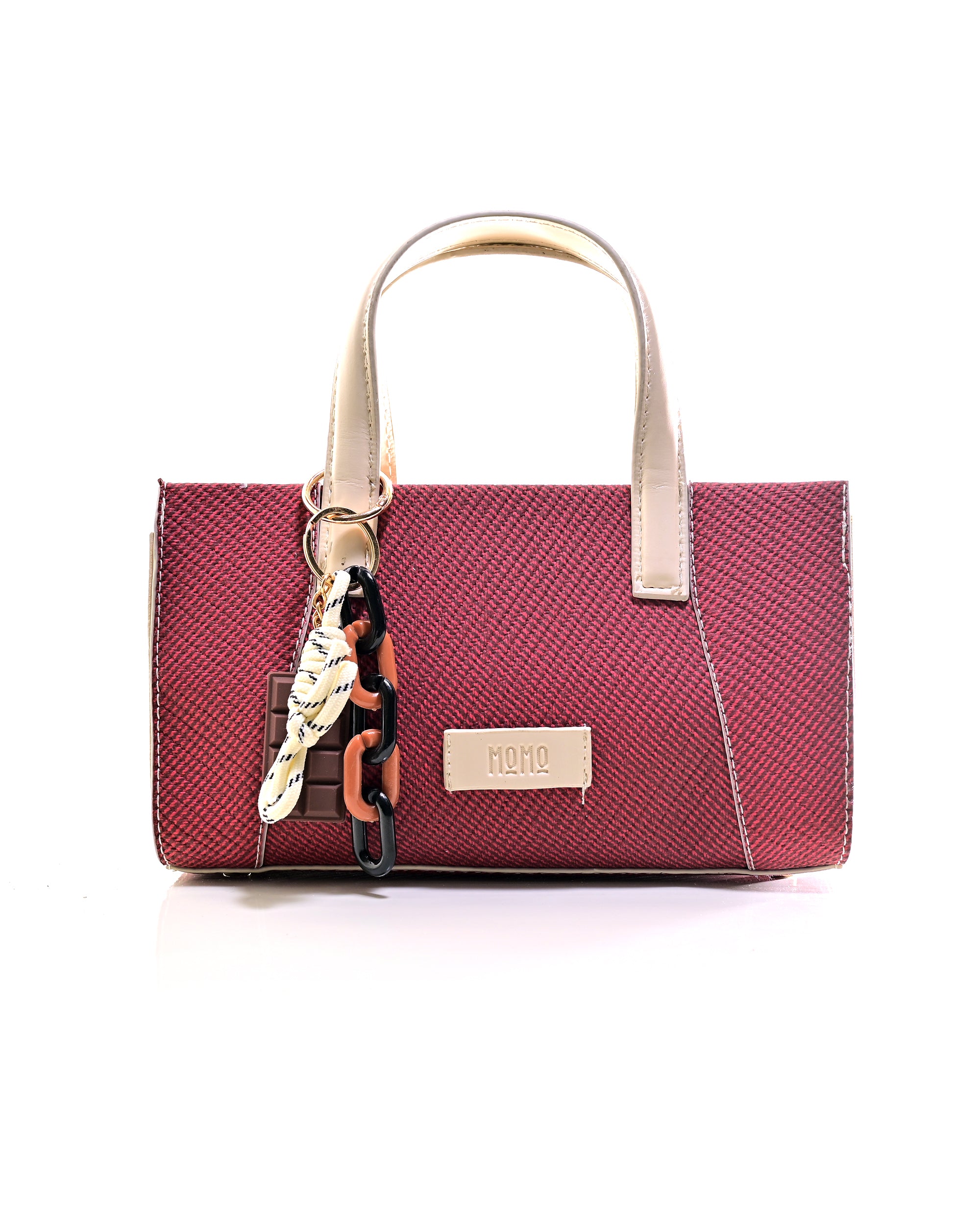 HND005 - ELEGANT WOMEN'S LEATHER HANDBAG & CROSSBODY BAG WITH BOW.