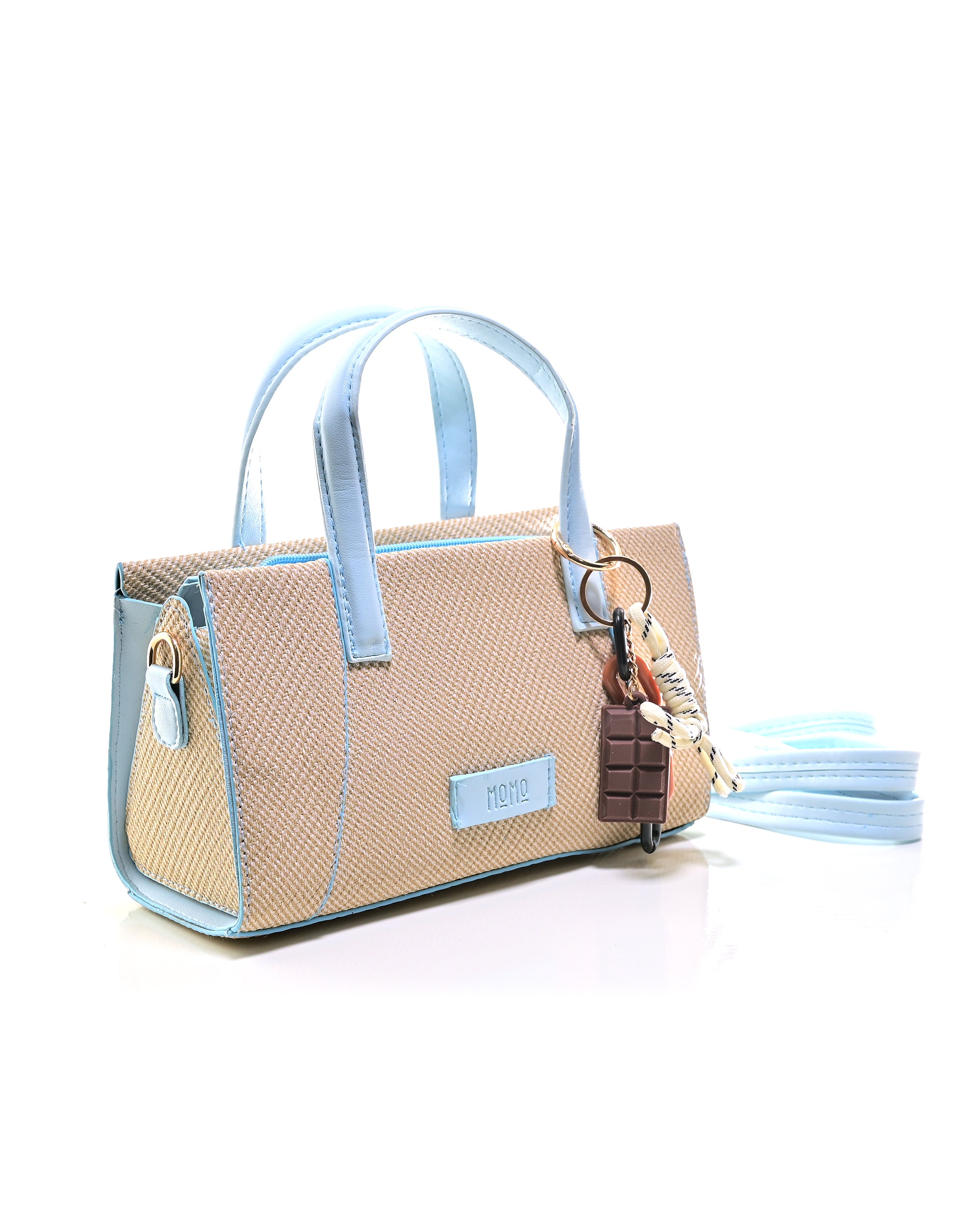 HND005 - ELEGANT WOMEN'S LEATHER HANDBAG & CROSSBODY BAG WITH BOW.
