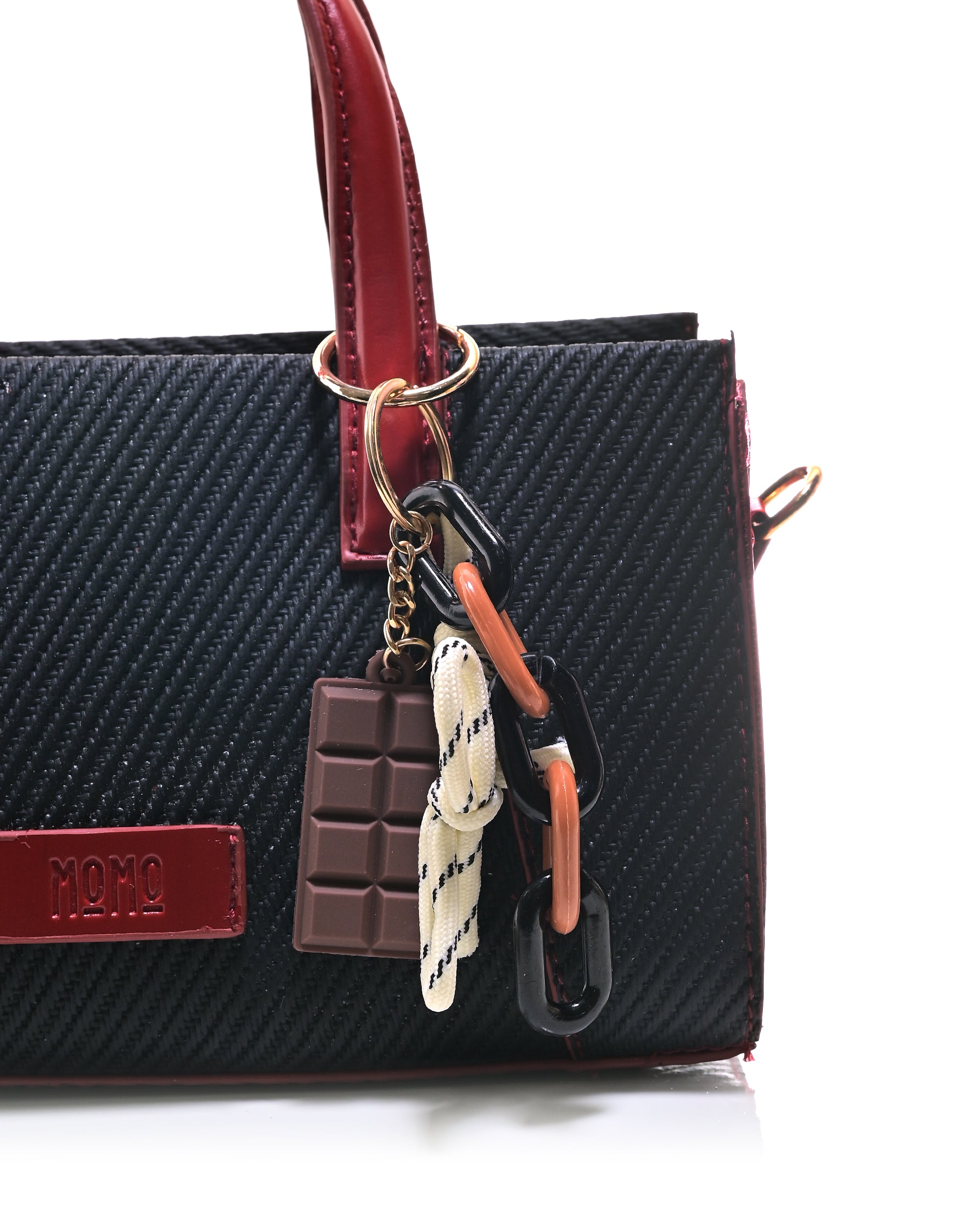 HND005 - ELEGANT WOMEN'S LEATHER HANDBAG & CROSSBODY BAG WITH BOW.