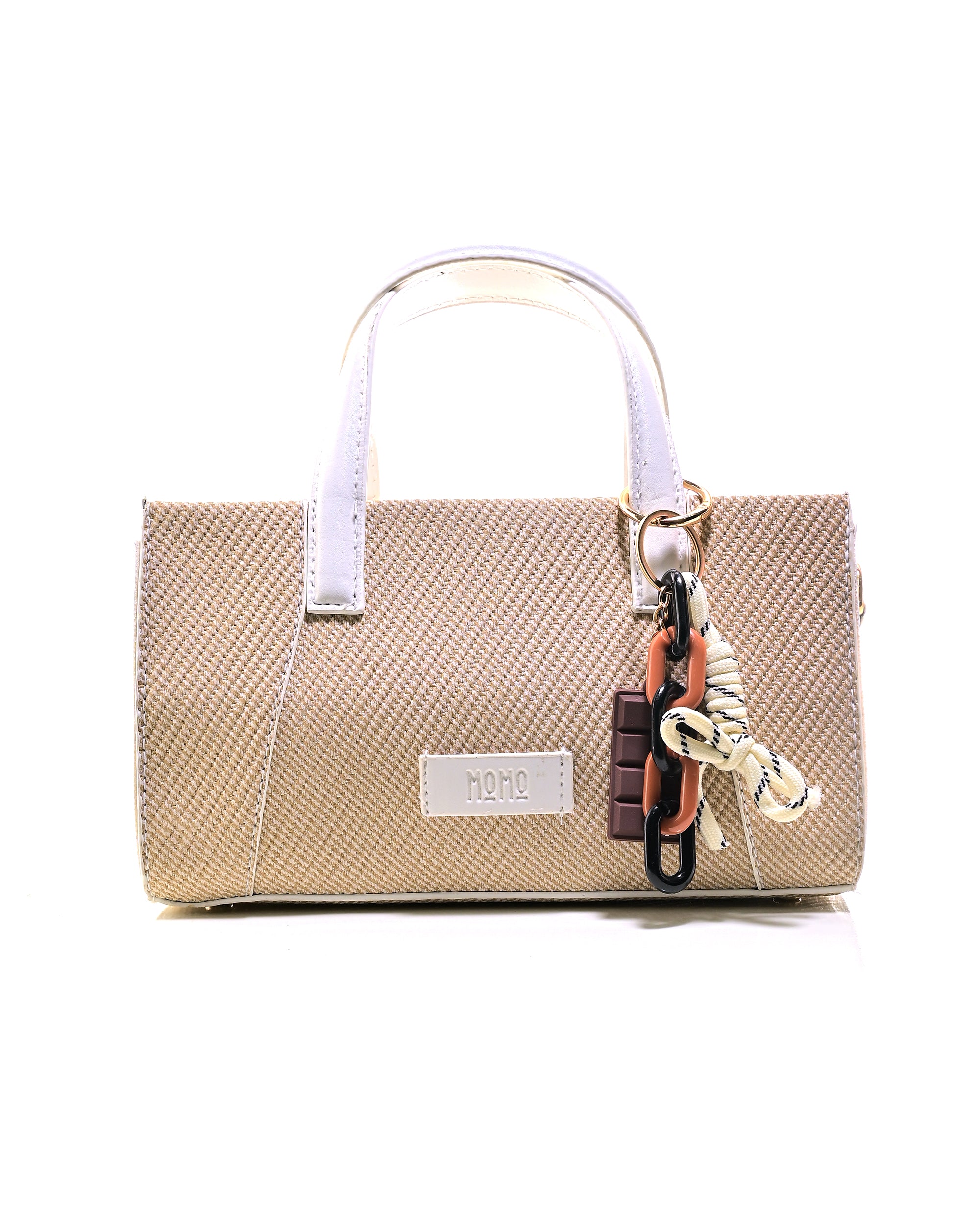 HND005 - ELEGANT WOMEN'S LEATHER HANDBAG & CROSSBODY BAG WITH BOW.