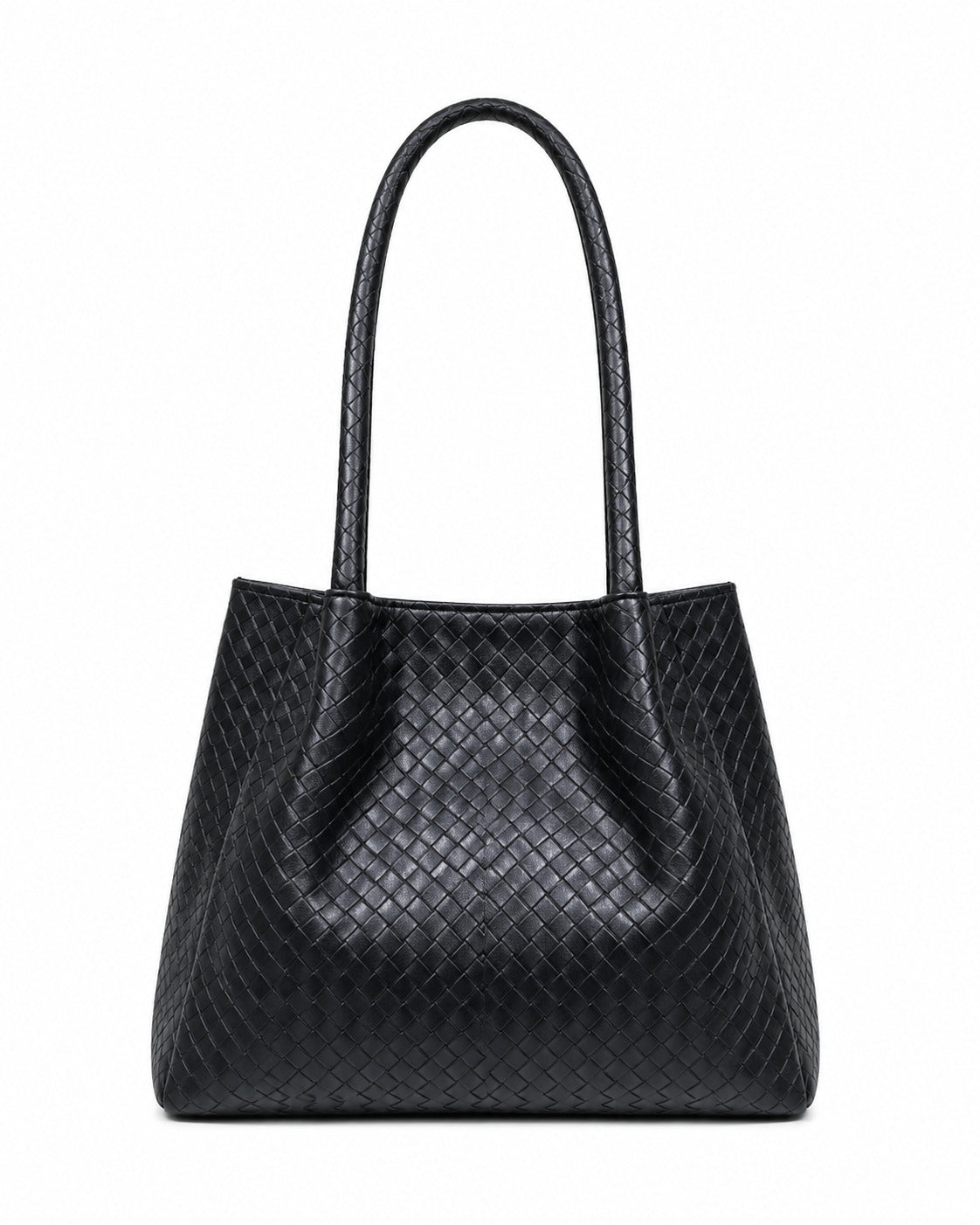 SLD007 - SPACIOUS WOMEN'S LEATHER SHOULDER BAG WITH MAGNETIC CLOSURE