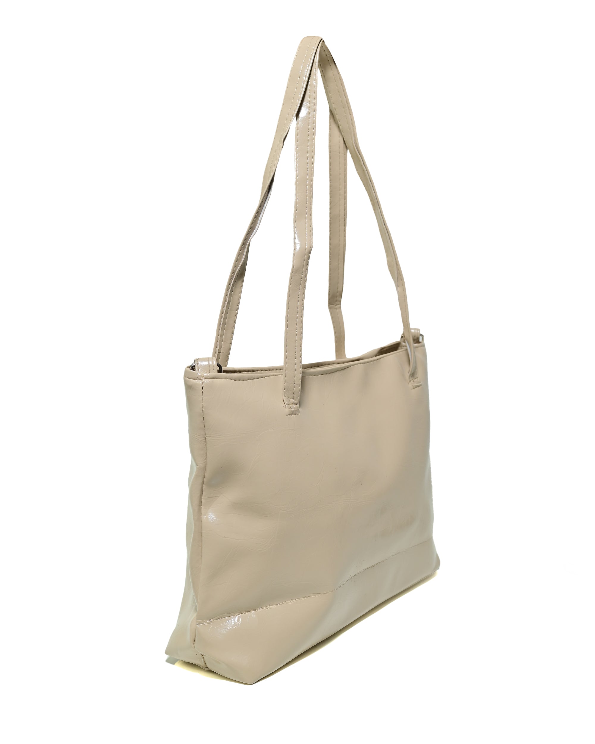 SLD010 - WOMEN'S LEATHER SHOULDER & HANDBAG WITH FRONT ZIP POCKET.