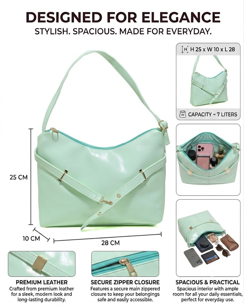 SLD011 - WOMEN'S LEATHER SHOULDER BAG FOR EVERYDAY USE