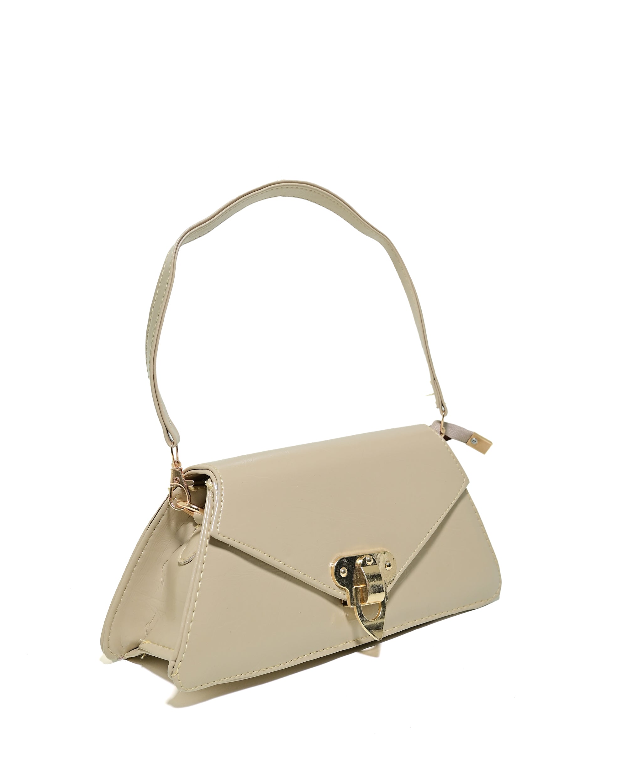 SLD012 - WOMEN'S LEATHER SHOULDER BAG WITH METAL LOCK