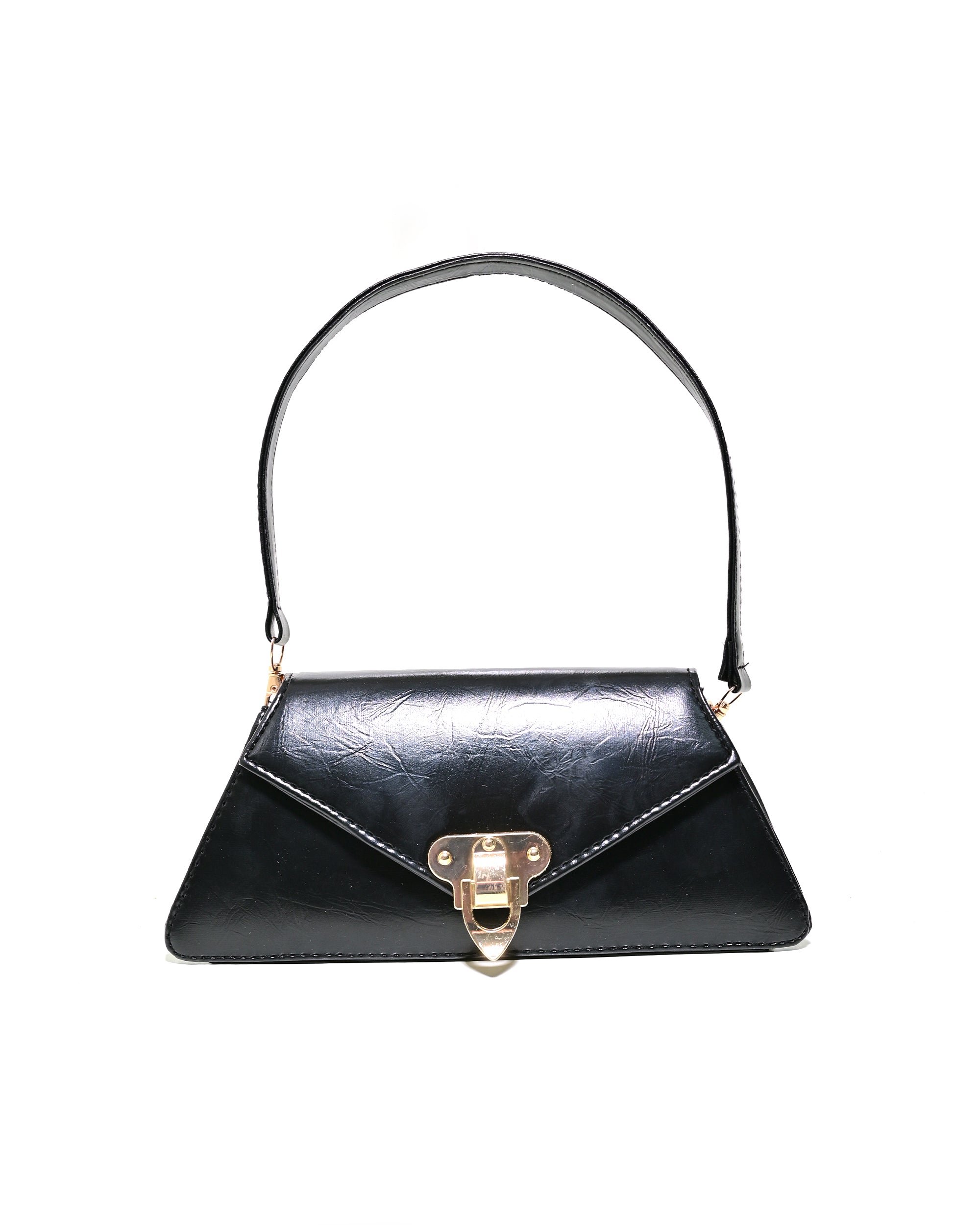 SLD012 - WOMEN'S LEATHER SHOULDER BAG WITH METAL LOCK
