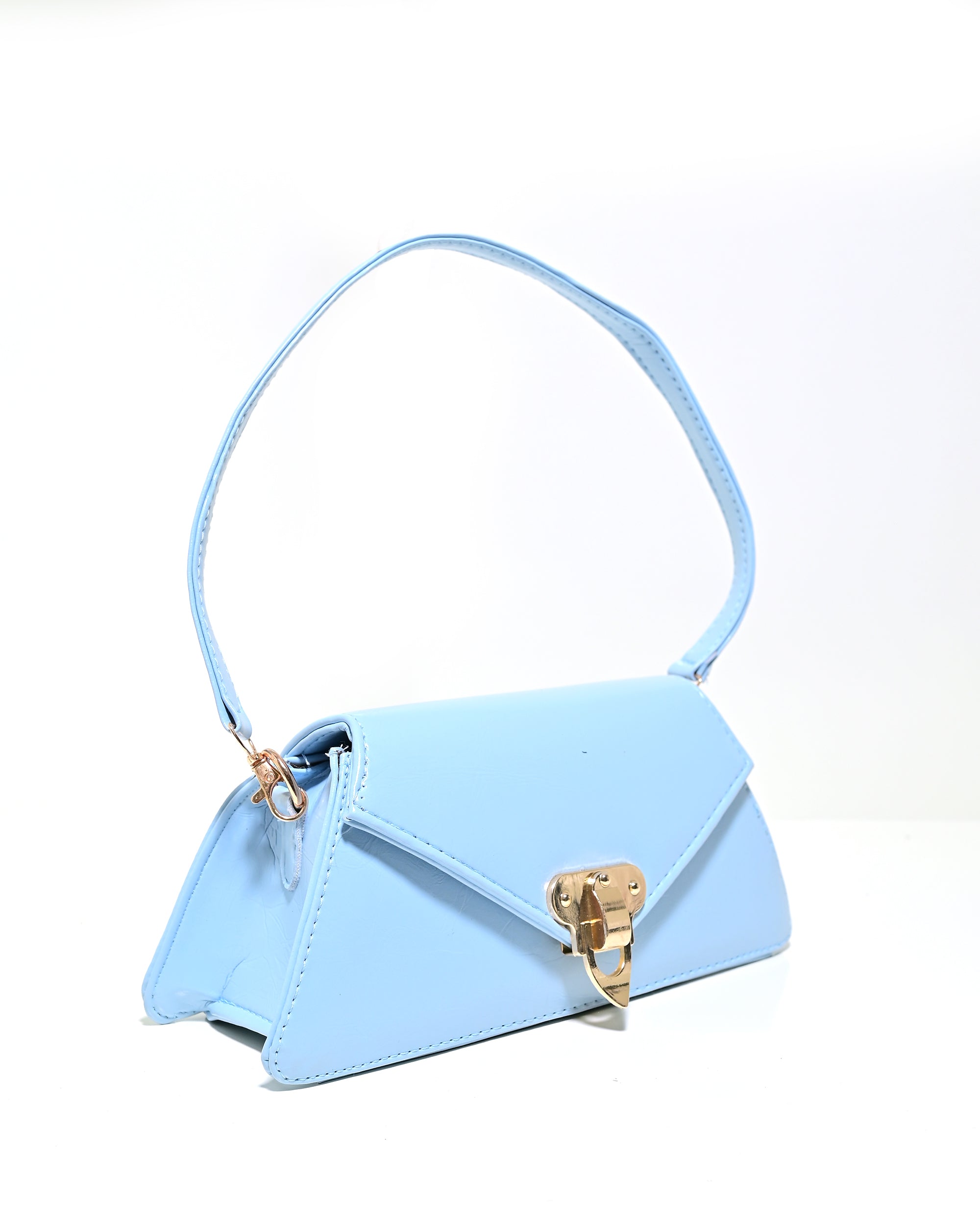 SLD012 - WOMEN'S LEATHER SHOULDER BAG WITH METAL LOCK