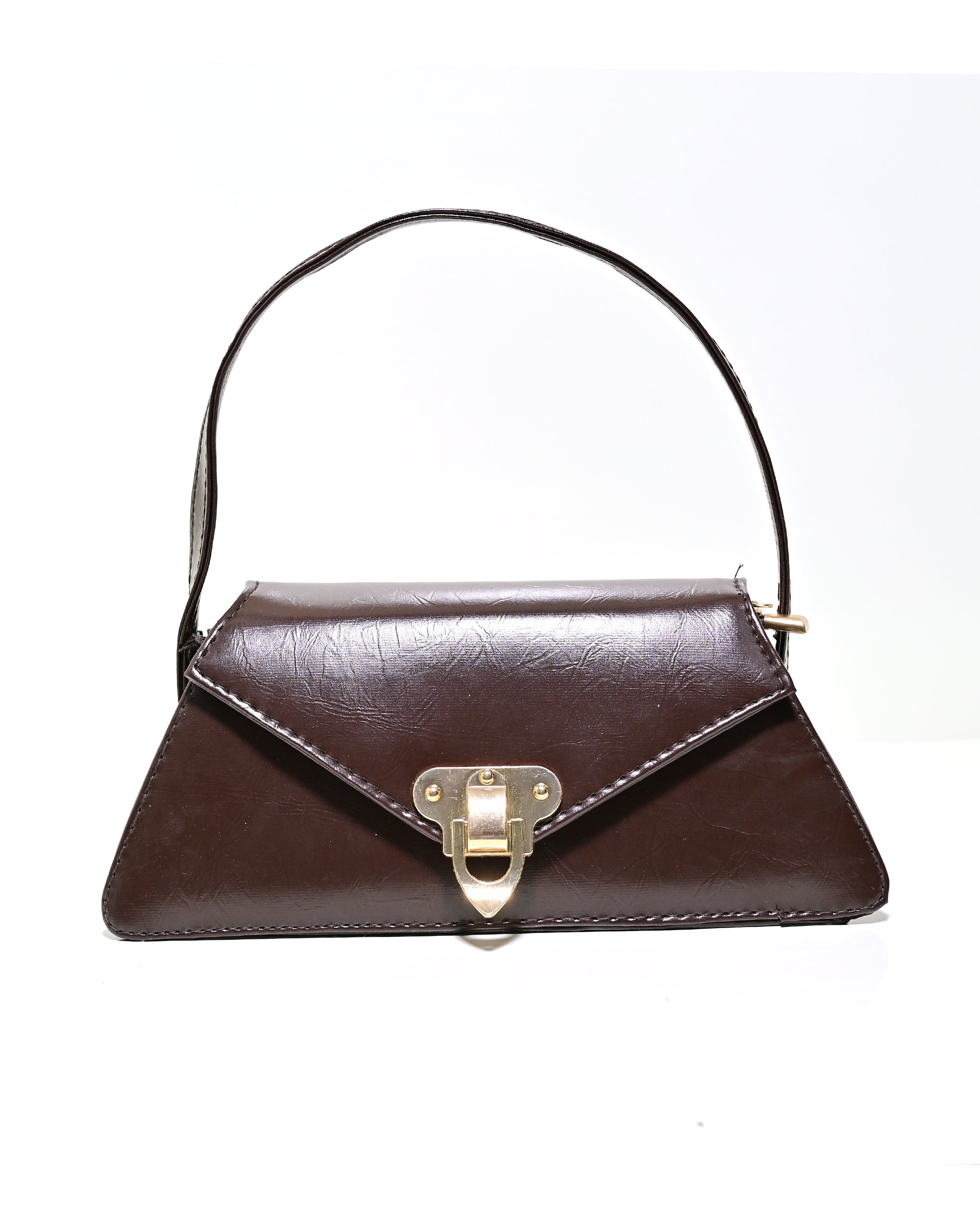 SLD012 - WOMEN'S LEATHER SHOULDER BAG WITH METAL LOCK