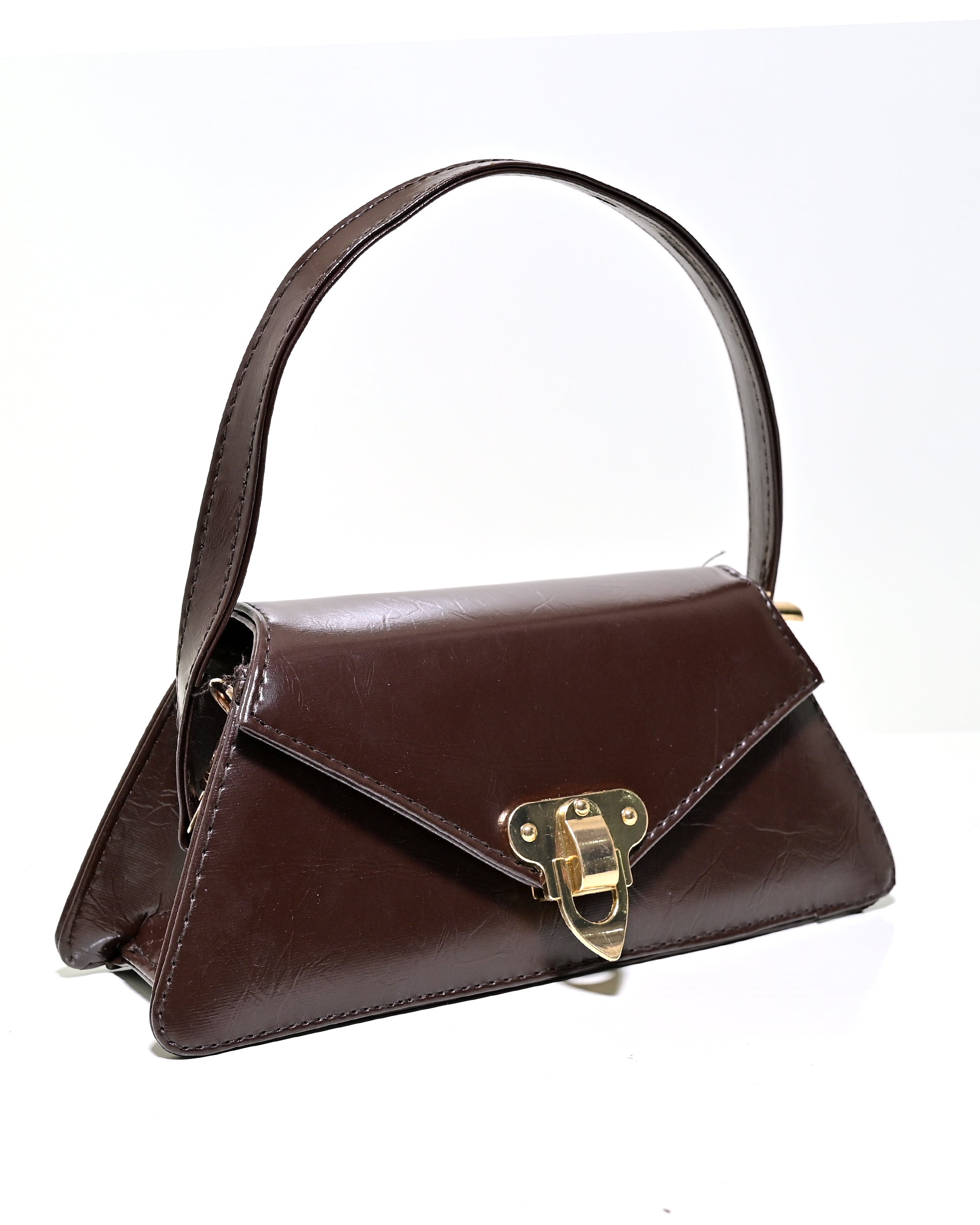 SLD012 - WOMEN'S LEATHER SHOULDER BAG WITH METAL LOCK
