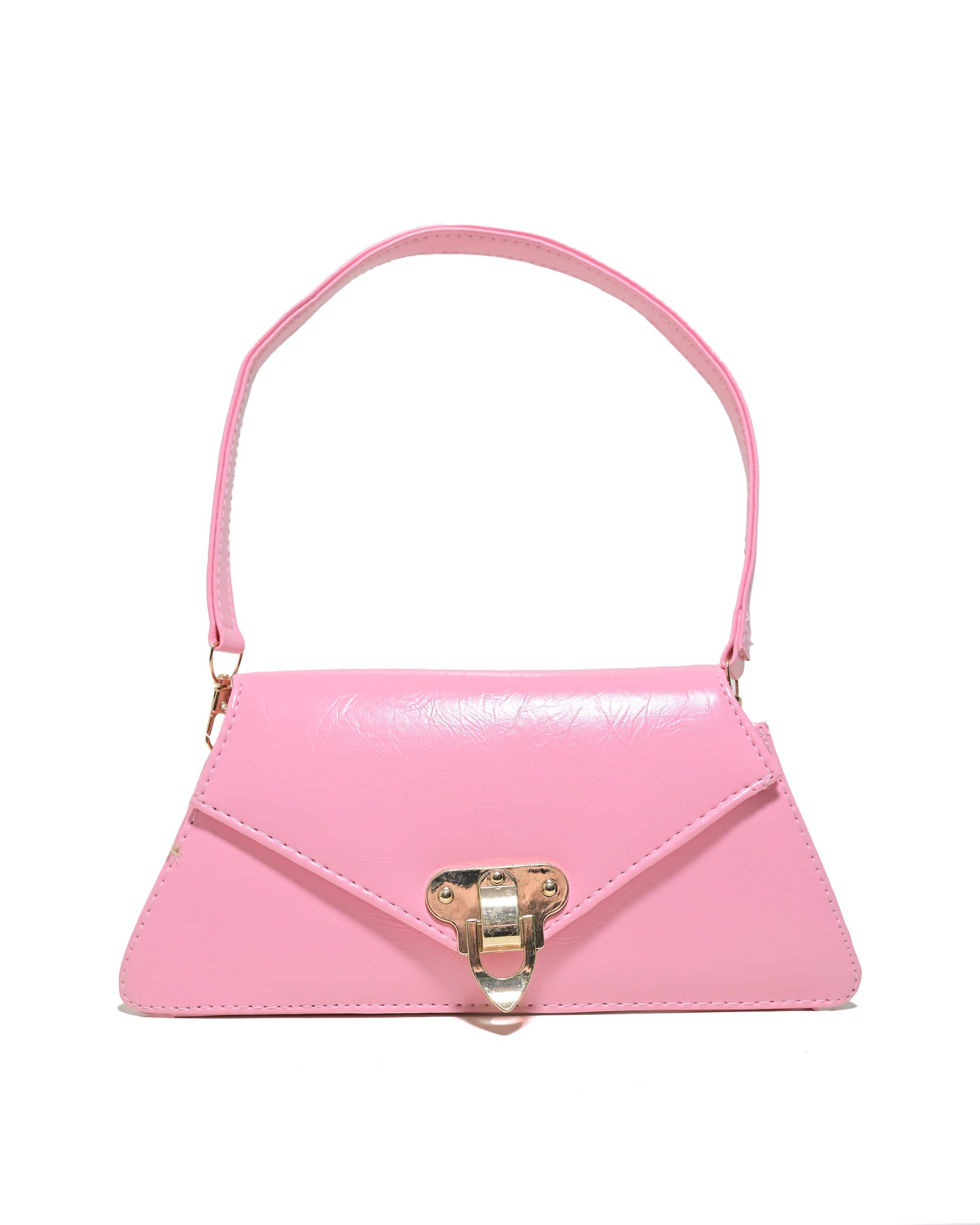 SLD012 - WOMEN'S LEATHER SHOULDER BAG WITH METAL LOCK